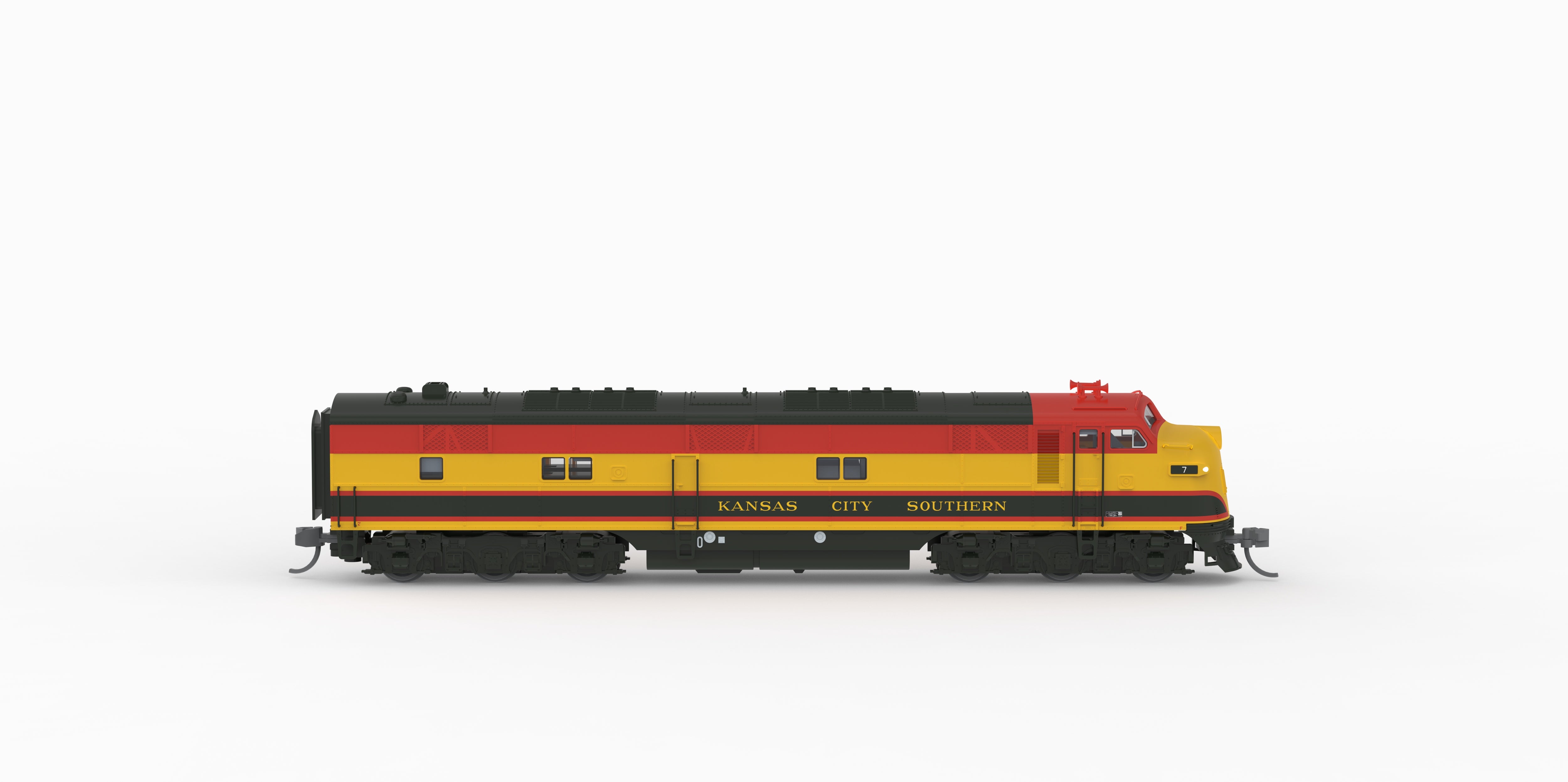 10268 EMD E7A, KCS #7, Southern Belle Scheme, No-Sound / DCC-Ready, N (Midwest Model Railroad Exclusive)