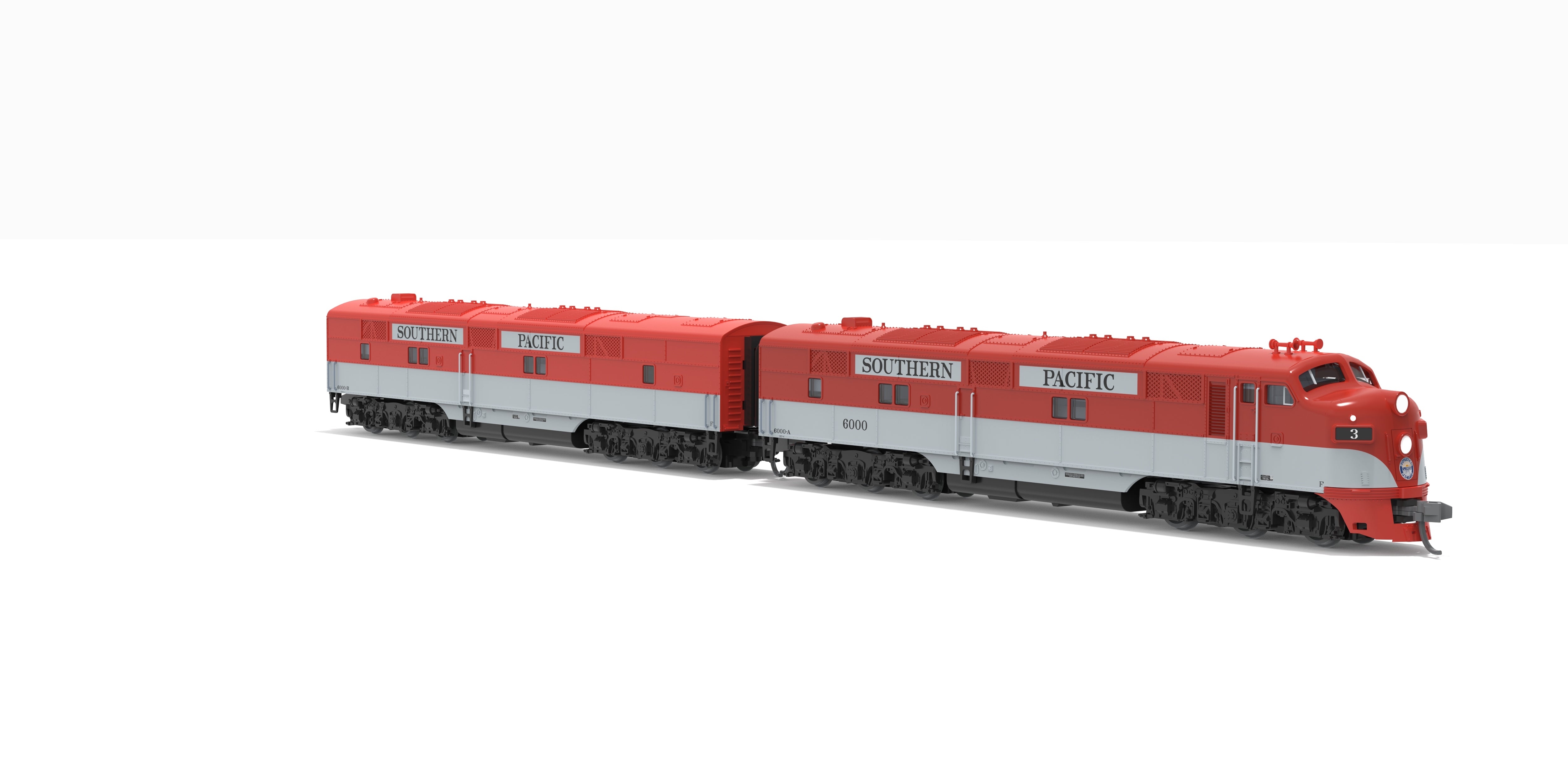 10248 EMD E7 A-B Set, SP 6000A / 6000B, Golden State Scheme, A-unit No-Sound / DCC-Ready, Unpowered B-unit, N (Lowell Smith Exclusive)