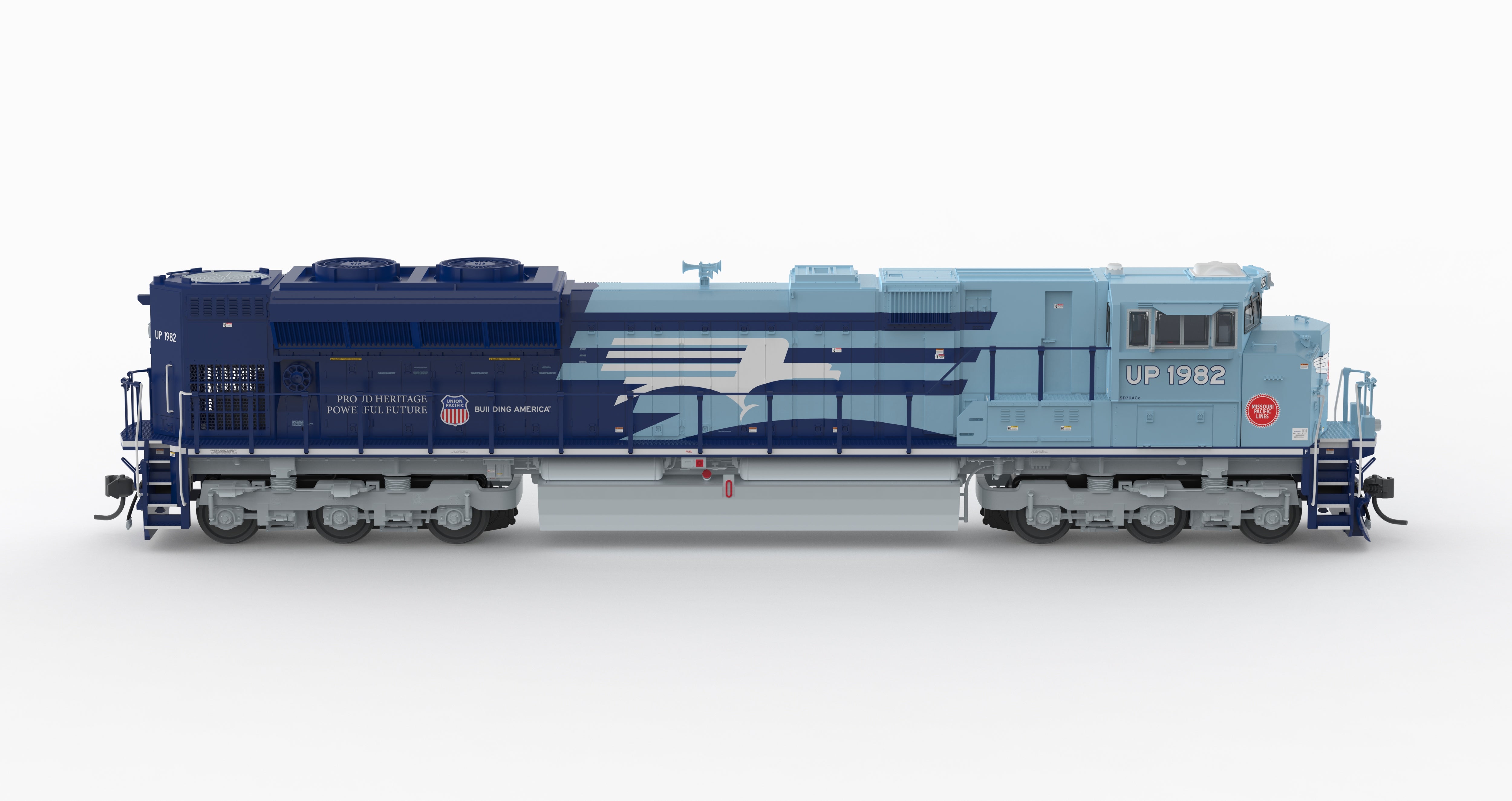 10440 EMD SD70ACe, UP 1982, Missouri Pacific Heritage livery, No-Sound / DCC-Ready, HO