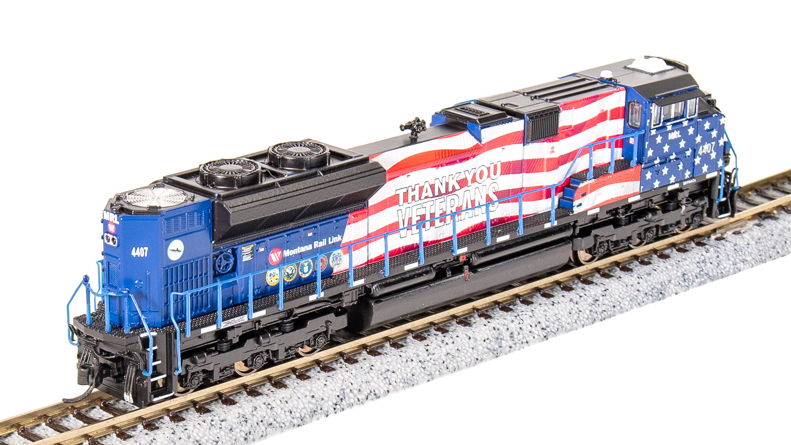 7026 EMD SD70ACe, MRL #4407, Veterans Tribute, Paragon4 Sound/DC/DCC, N Default Title