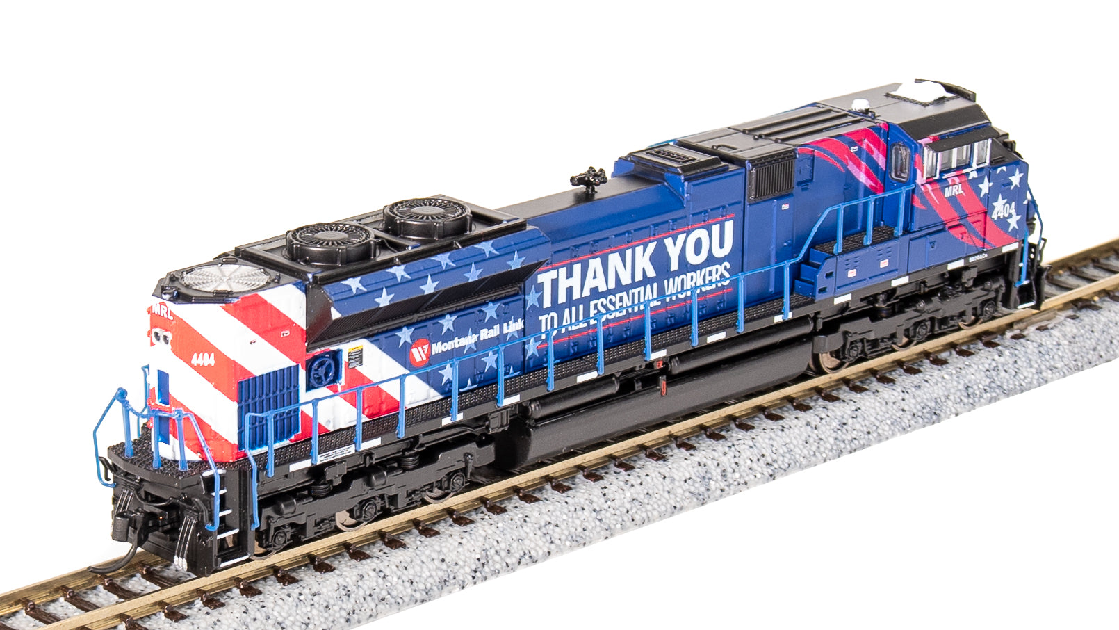 7027 EMD SD70ACe, MRL #4404, Essential Workers Tribute, Paragon4  Sound/DC/DCC, N