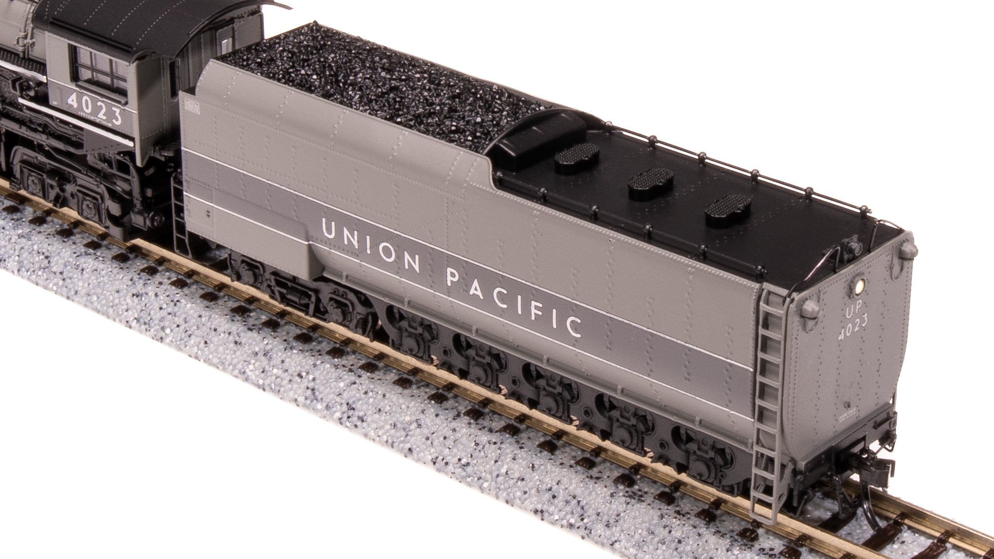 7238 UP Big Boy #4023, Two-Tone Gray w/ Aluminum, Wilson Aftercooler,  25-C-400 Coal Tender, Paragon4 Sound/DC/DCC, Smoke, N (Fantasy Paint Scheme)