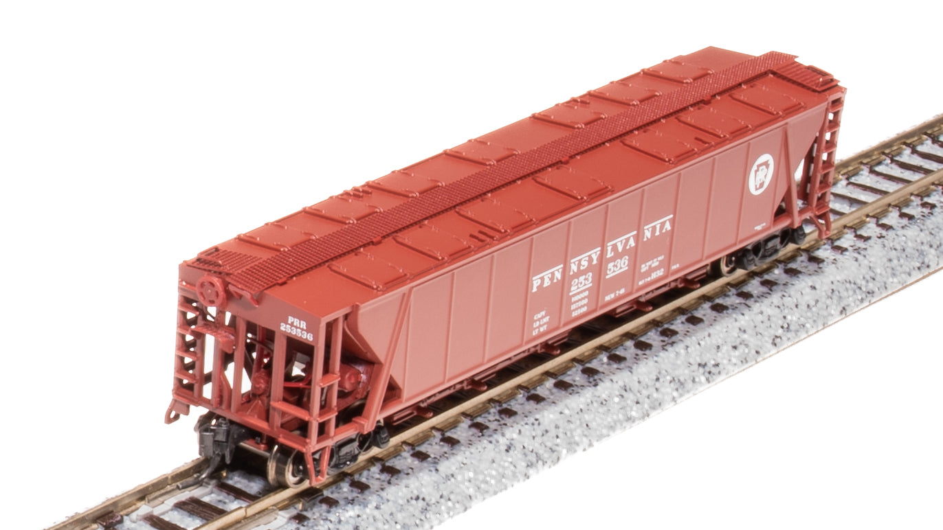 7250 H32 Covered Hopper, PRR, Freight Car Red with White Circle Keystone, 2-pack A, N Scale Default Title