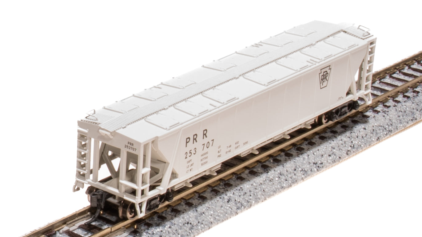 7254 H32 Covered Hopper, PRR, Gray with "PRR" and Black Keystone, 2-pack, N Scale Default Title