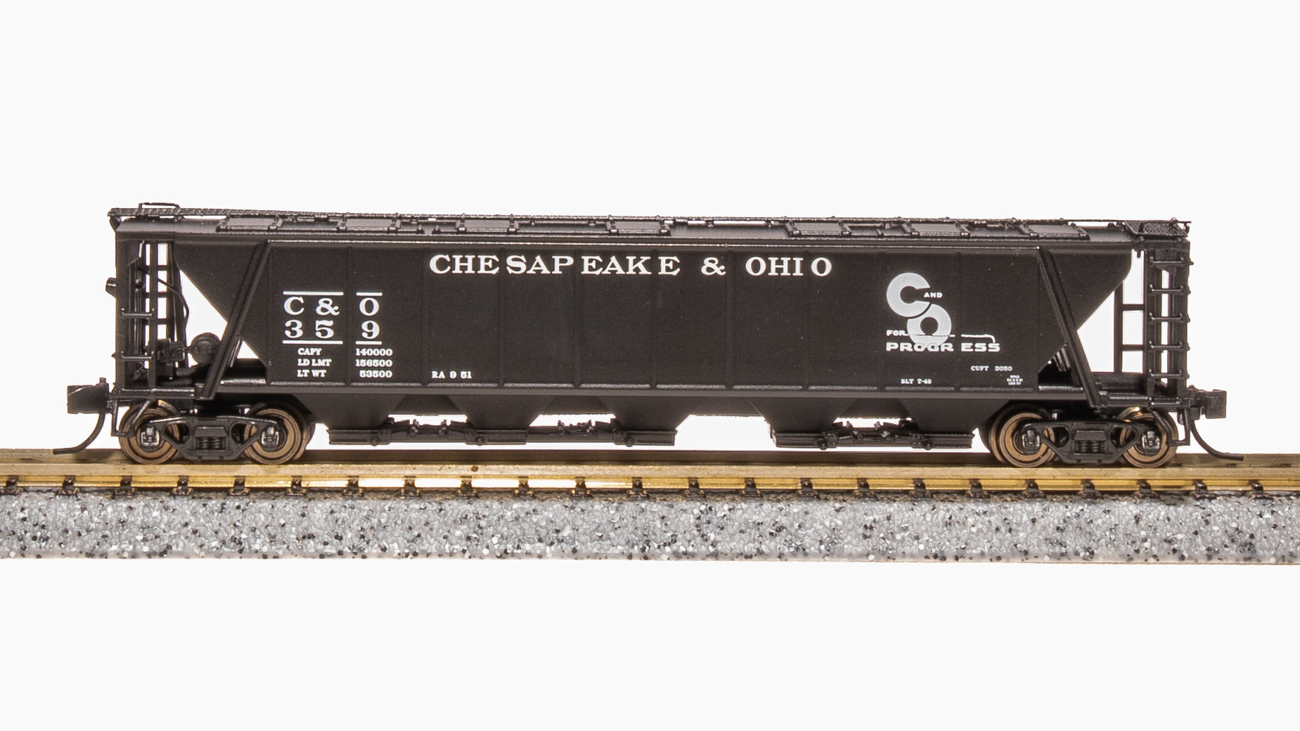 7259 H32 Covered Hopper, C&O, Variety 2-pack, N Scale (Fantasy Paint Scheme) Default Title