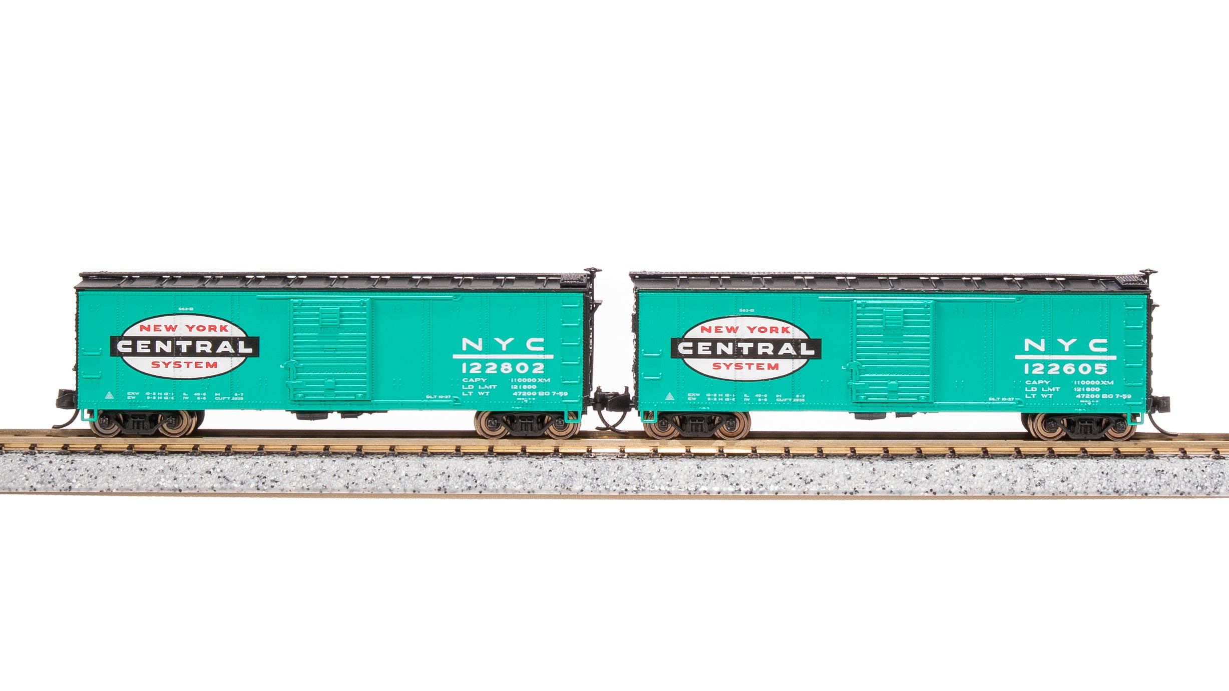 7281 USRA 40' Steel Boxcar, NYC, Jade Green 2-pack, N