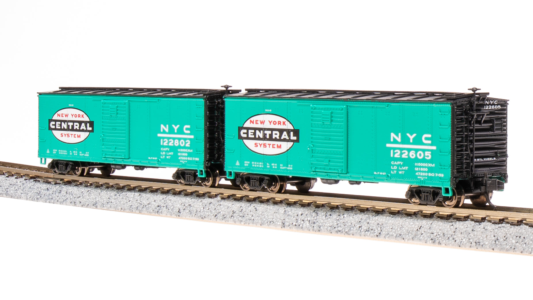 7281 USRA 40' Steel Boxcar, NYC, Jade Green 2-pack, N Default Title