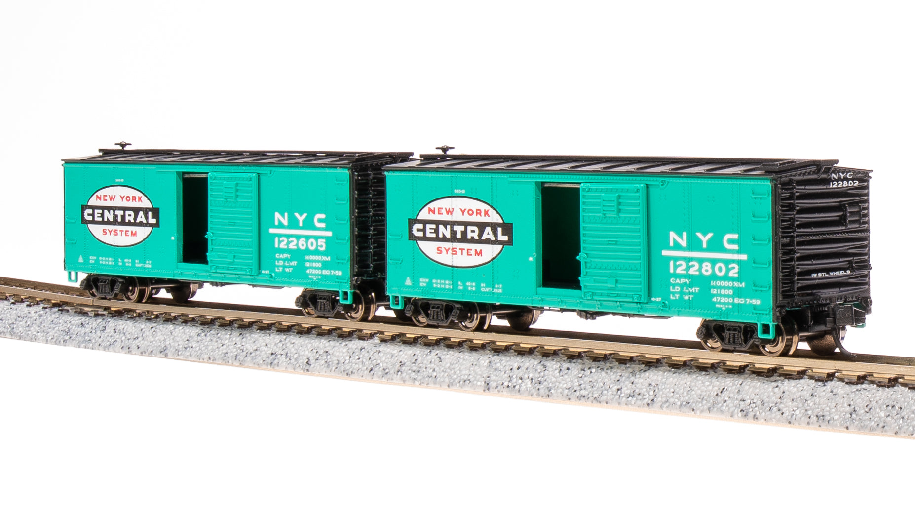 7281 USRA 40' Steel Boxcar, NYC, Jade Green 2-pack, N Default Title