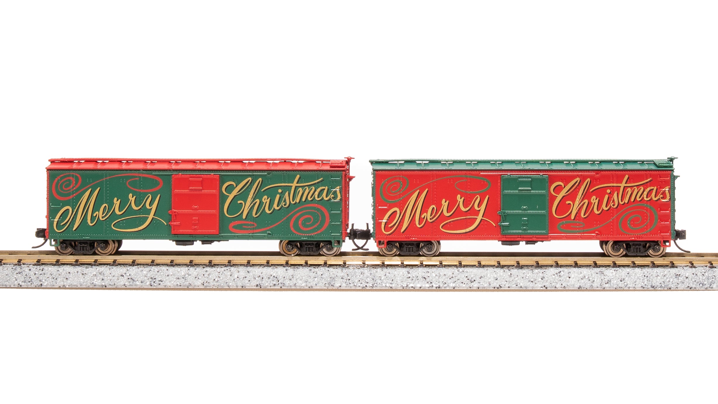 7285 USRA 40' Steel Boxcar, Christmas Edition, 2-pack, N Default Title