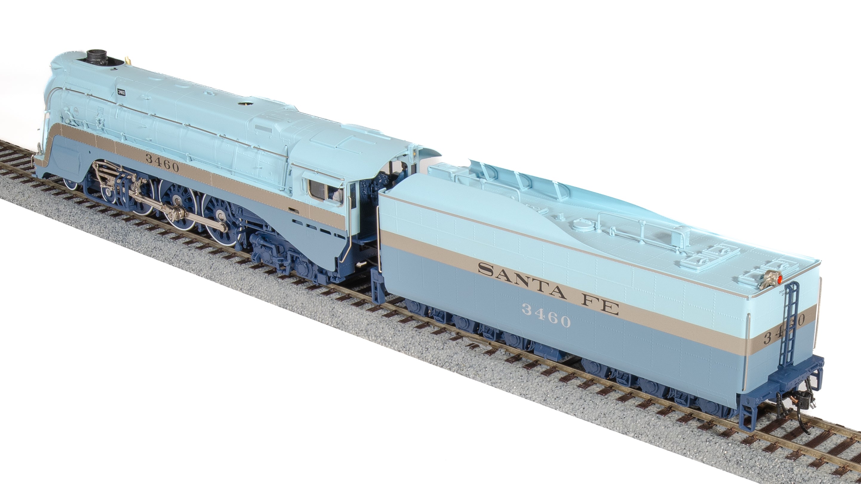 7350 ATSF Blue Goose, #3460, As-Delivered w/ 3460 on side of tender, Paragon4 Sound/DC/DCC, Smoke, HO Default Title