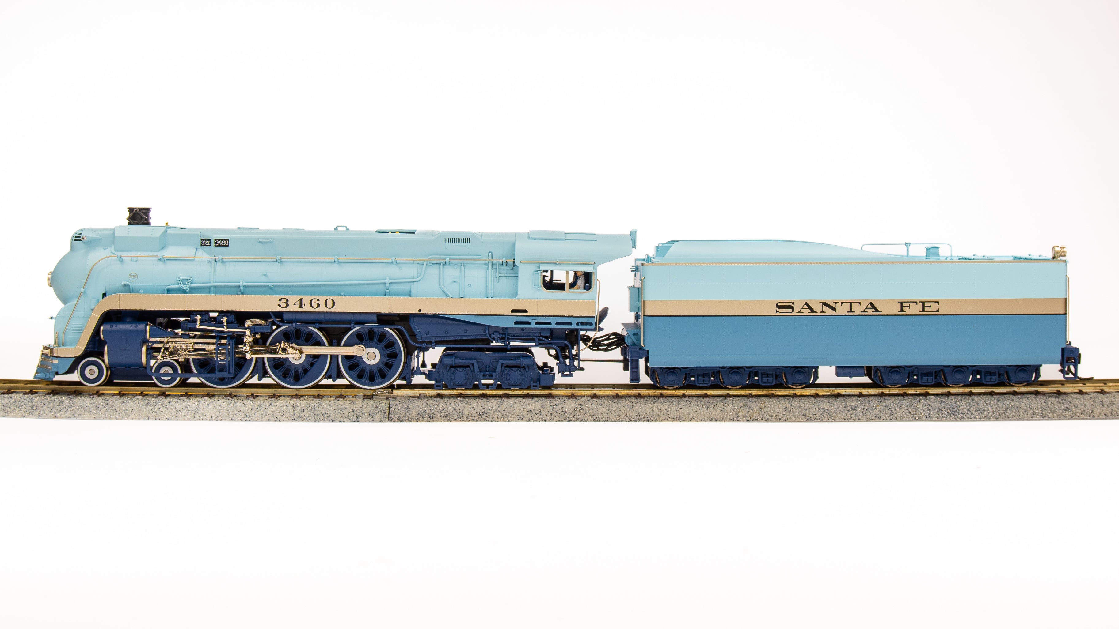 REFURBISHED R7352 ATSF Blue Goose, #3460, Early 1939 Appearance, Paragon4 Sound/DC/DCC, Smoke, HO