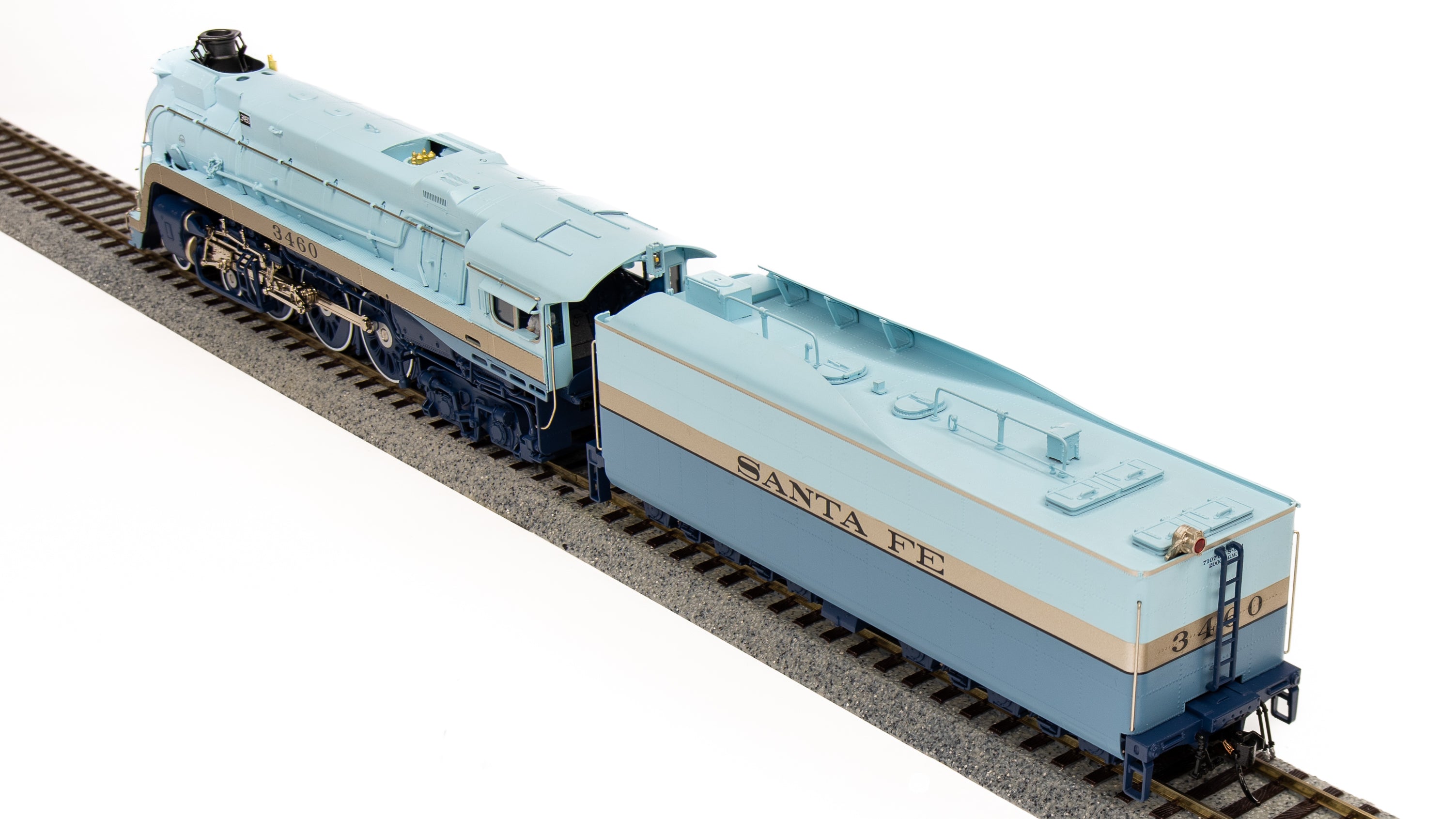 REFURBISHED R7352 ATSF Blue Goose, #3460, Early 1939 Appearance, Paragon4 Sound/DC/DCC, Smoke, HO