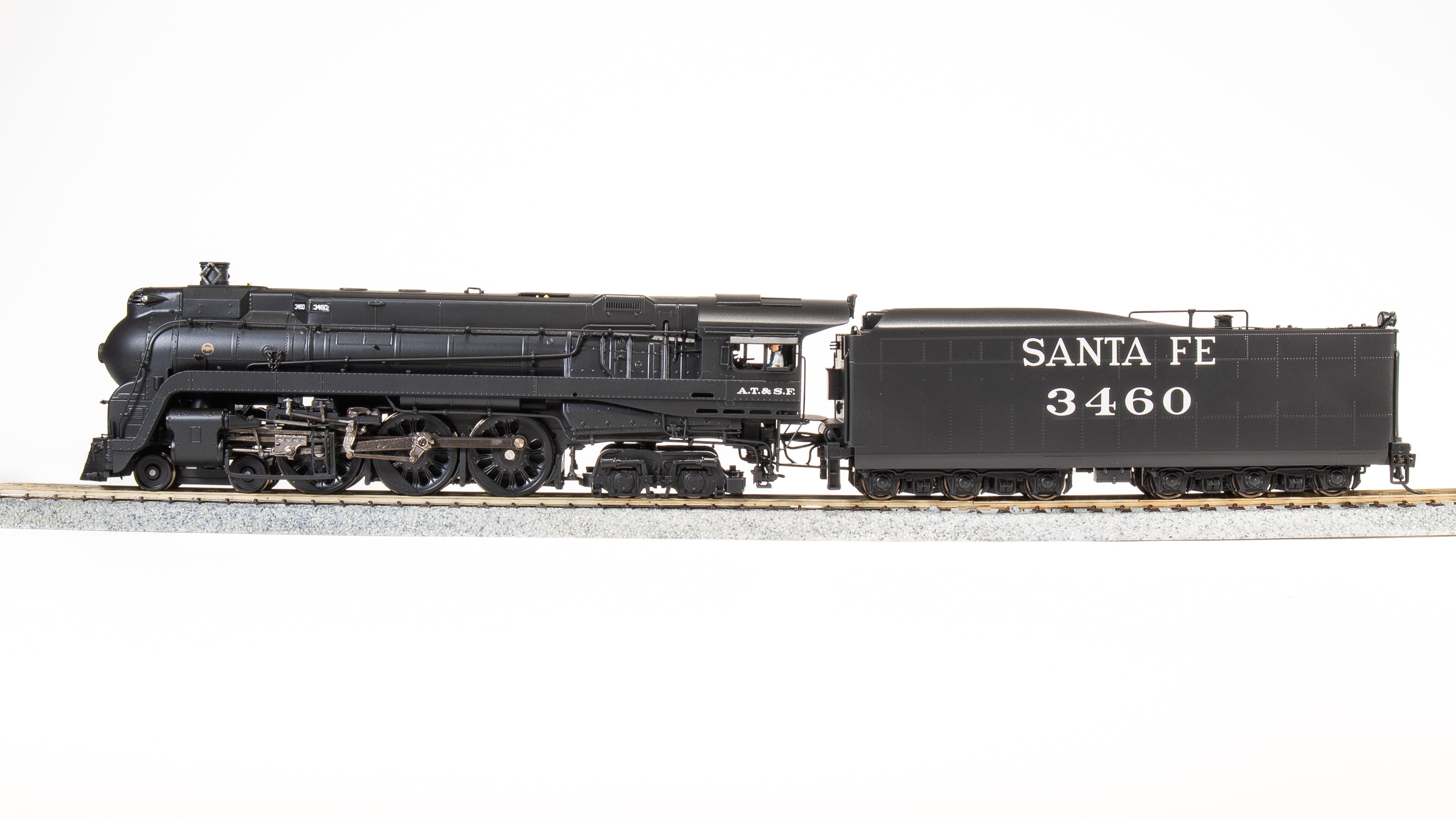 7358 ATSF Blue Goose, #3460, Black w/ Traditional Aluminum Lettering, Paragon4 Sound/DC/DCC, Smoke, HO (FDH Fantasy Paint Scheme) Default Title