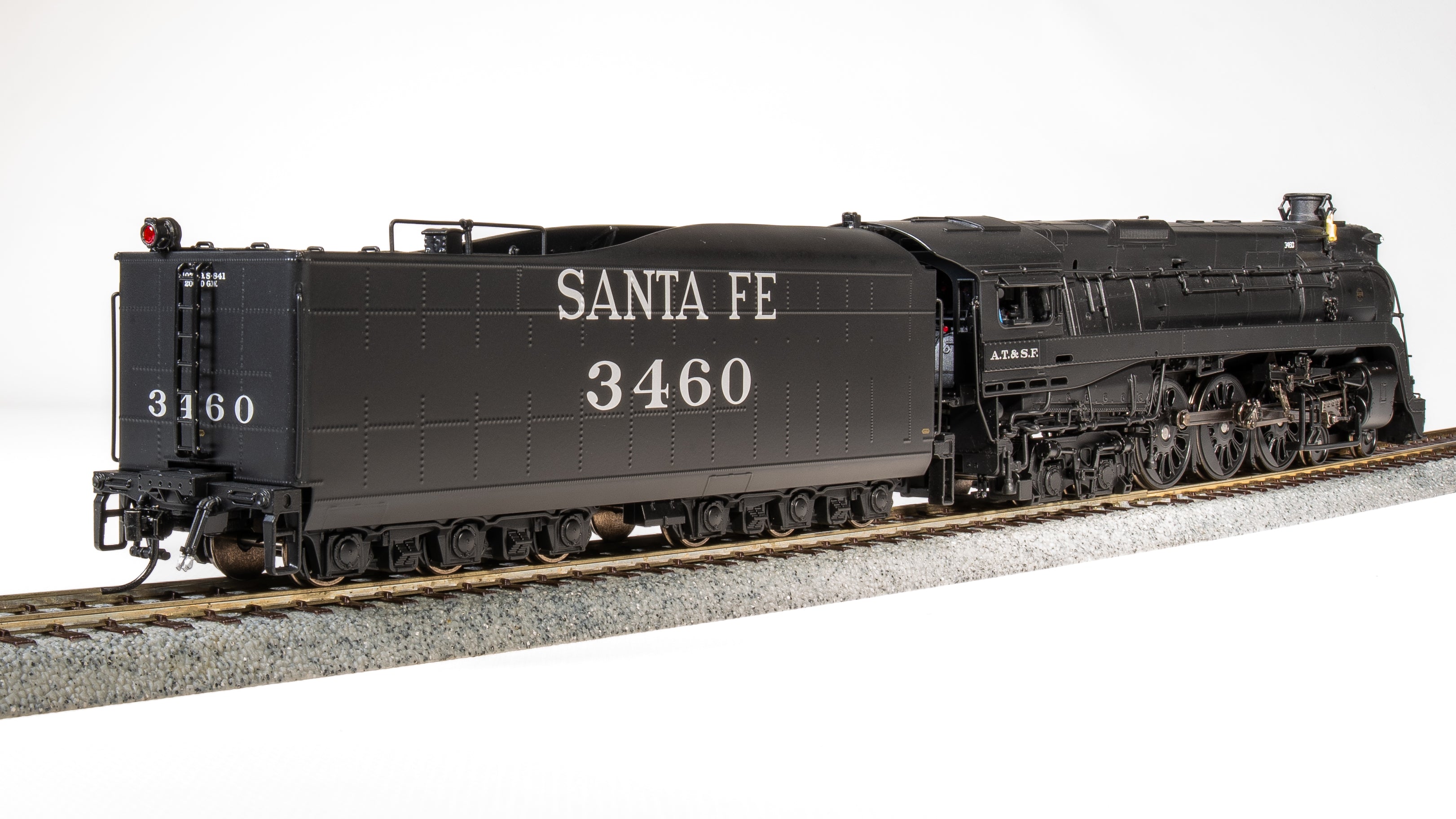 7358 ATSF Blue Goose, #3460, Black w/ Traditional Aluminum Lettering, Paragon4 Sound/DC/DCC, Smoke, HO (FDH Fantasy Paint Scheme) Default Title