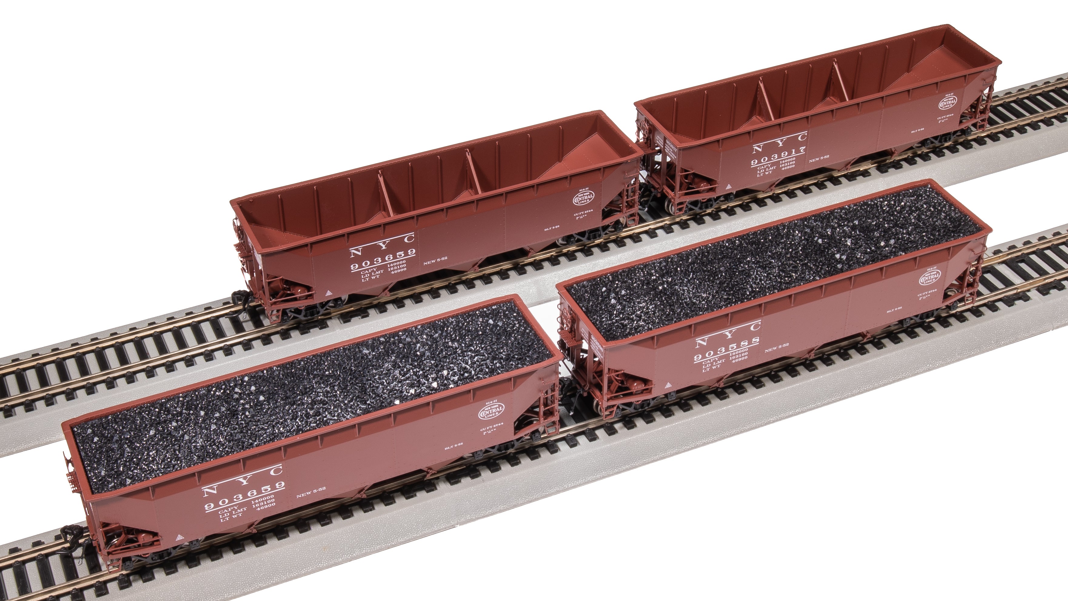 7376 AAR 70-ton Triple Hopper, NYC, 4-PACK, HO