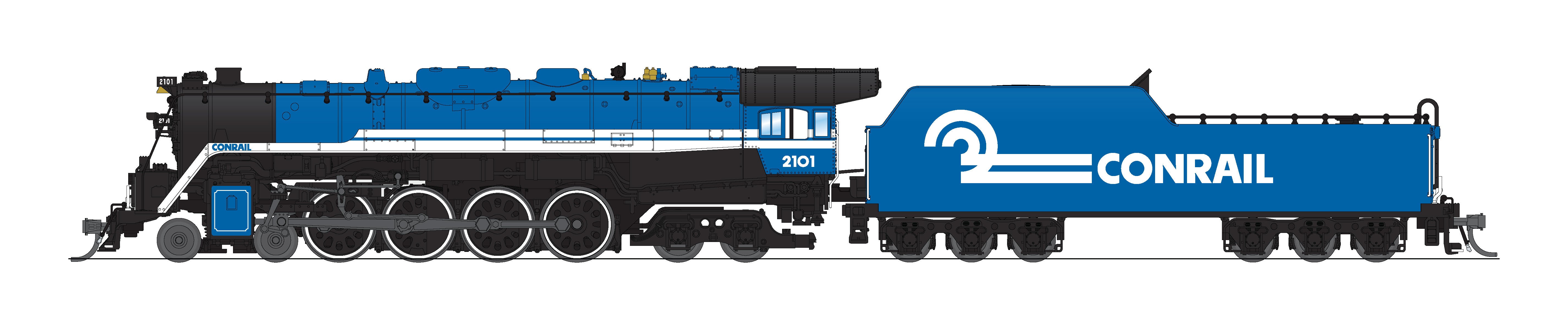 7412 Reading T1 4-8-4, Conrail Steam Special #2101, Paragon4 Sound/DC/DCC, Smoke, N (Fantasy Paint Scheme)
