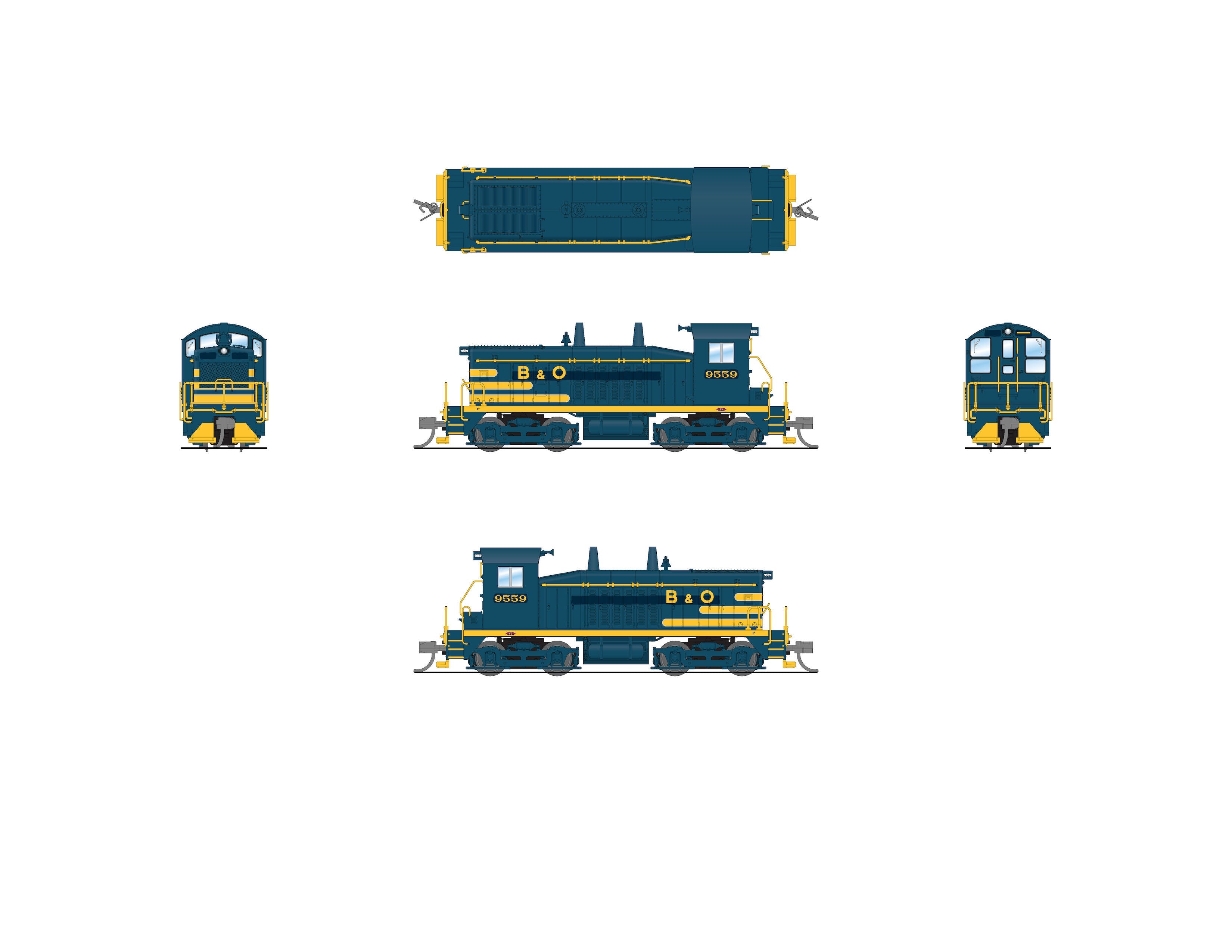 7482 EMD NW2, B&O 9559, Pere Marquette Scheme, Paragon4 Sound/DC/DCC, N Default Title