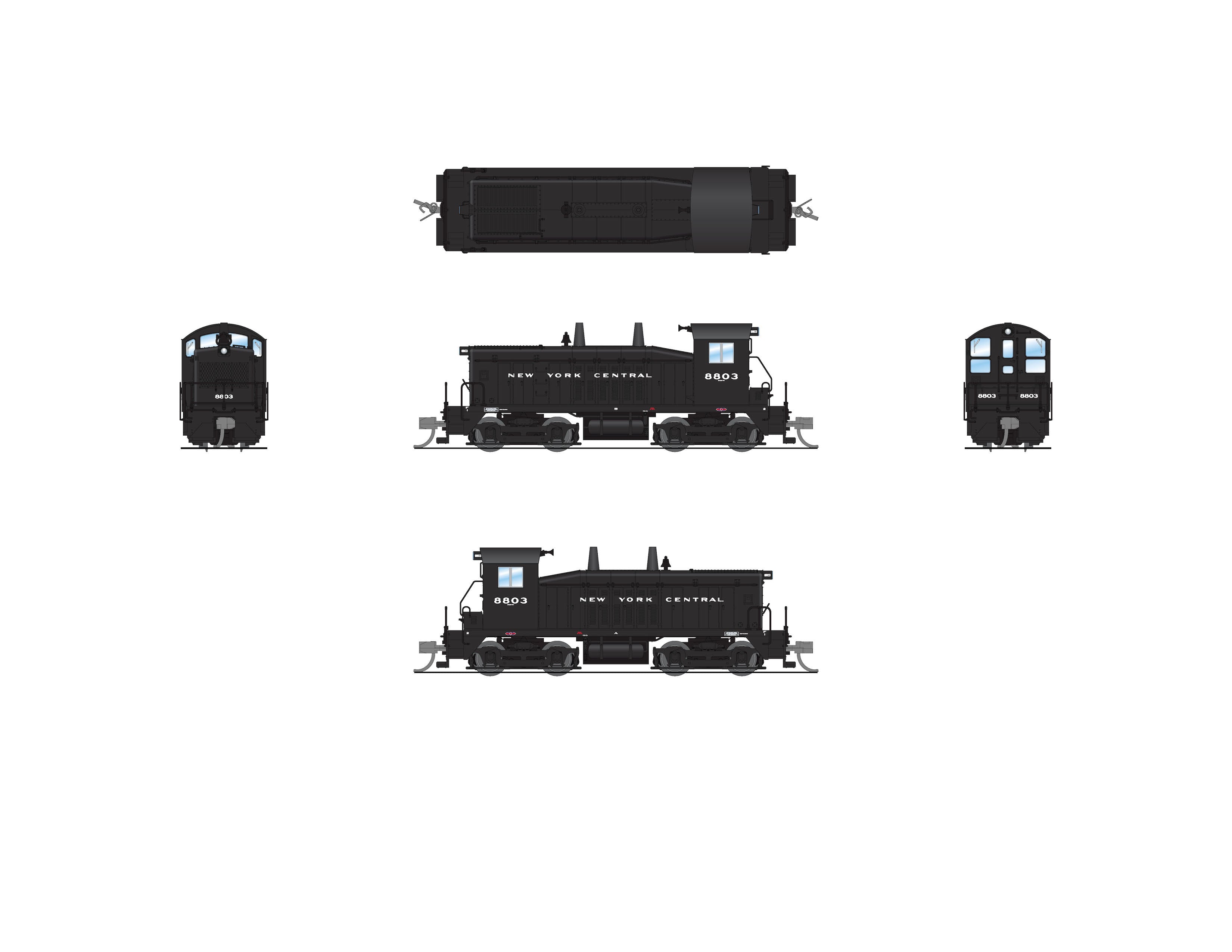 7496 EMD NW2, NYC 8803, Black w/ White, Paragon4 Sound/DC/DCC, N Default Title