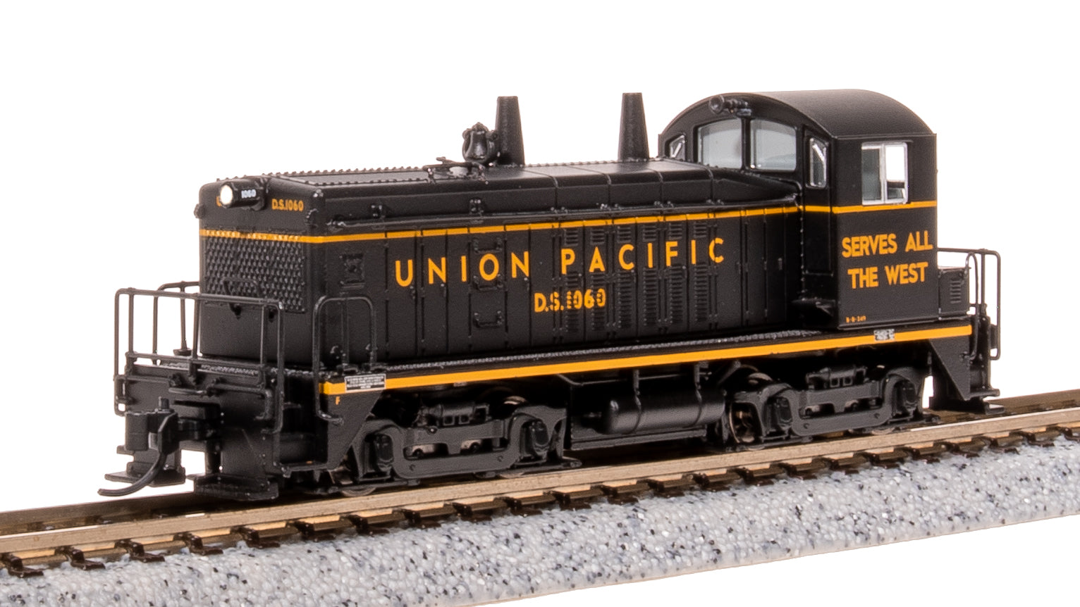 7500 EMD NW2, UP 1060, Black w/ Yellow, Paragon4 Sound/DC/DCC, N Default Title