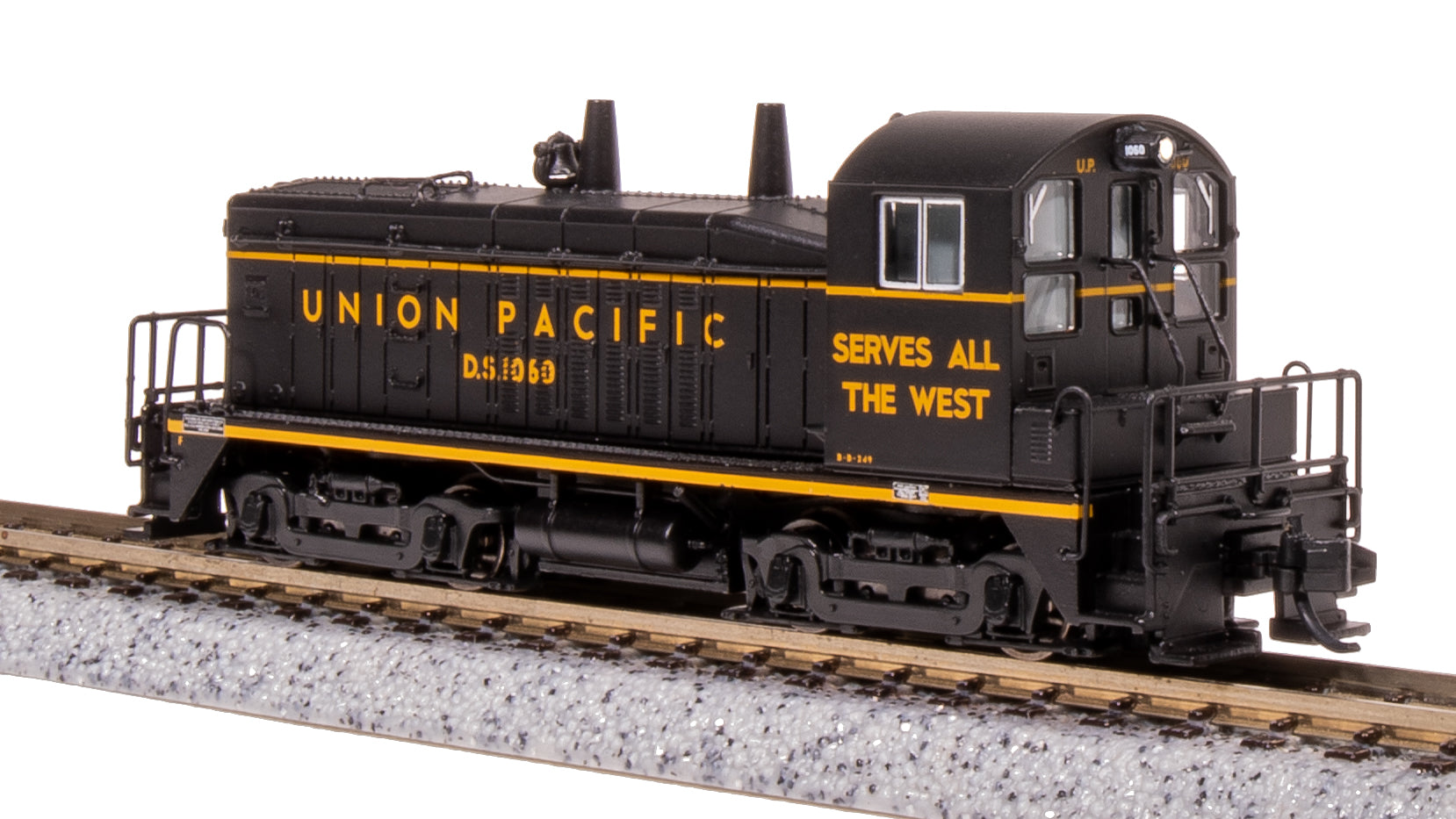 7501 EMD NW2, UP 1073, Black w/ Yellow, Paragon4 Sound/DC/DCC, N