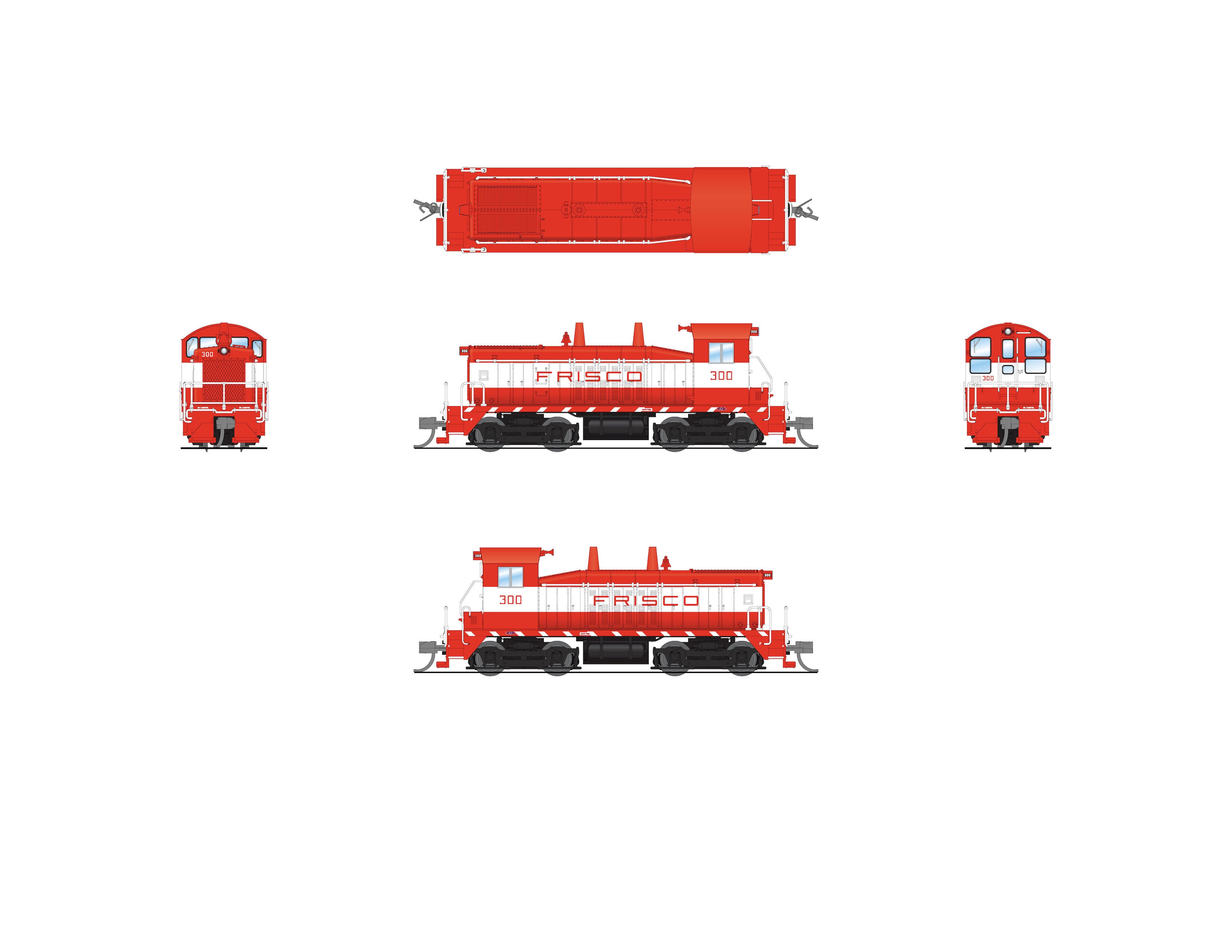 7520 EMD SW7, SLSF 300, Red & White, Paragon4 Sound/DC/DCC, N Default Title