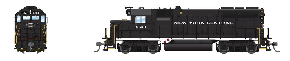 (BLEMISHED "AS IS" SEE PHOTOS)  REFURBISHED BR7540 EMD GP35, NYC 6143, Black w/ White, Paragon4 Sound/DC/DCC, HO