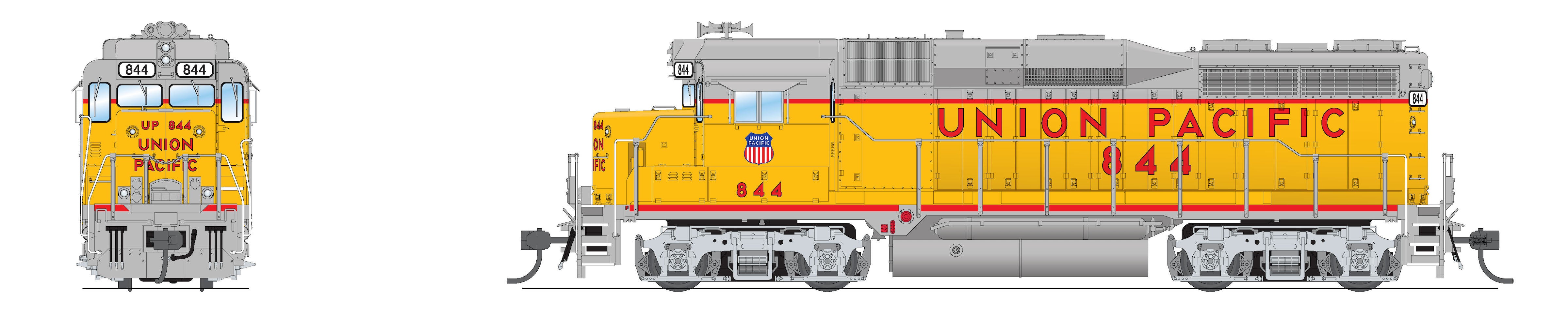 9580 EMD GP30, UP 844, As Appears Today, No-Sound / DCC-Ready, HO