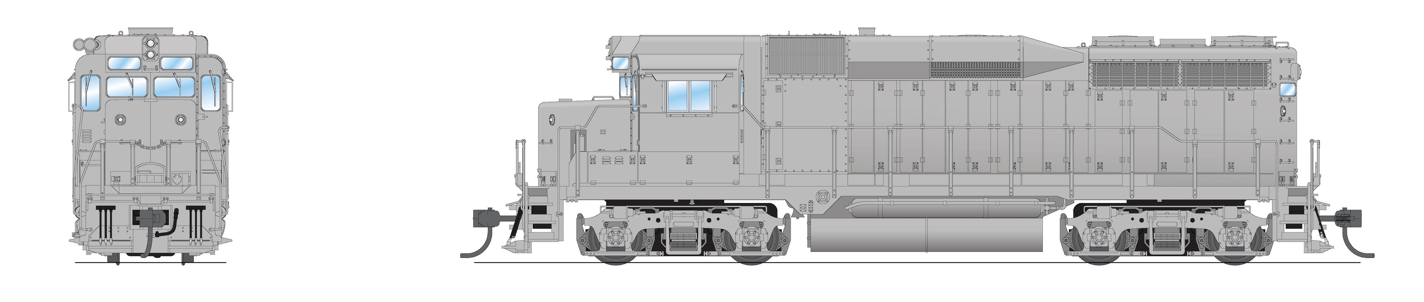 7583 EMD GP30, Unpainted, xxxx Details, Paragon4 Sound/DC/DCC, HO