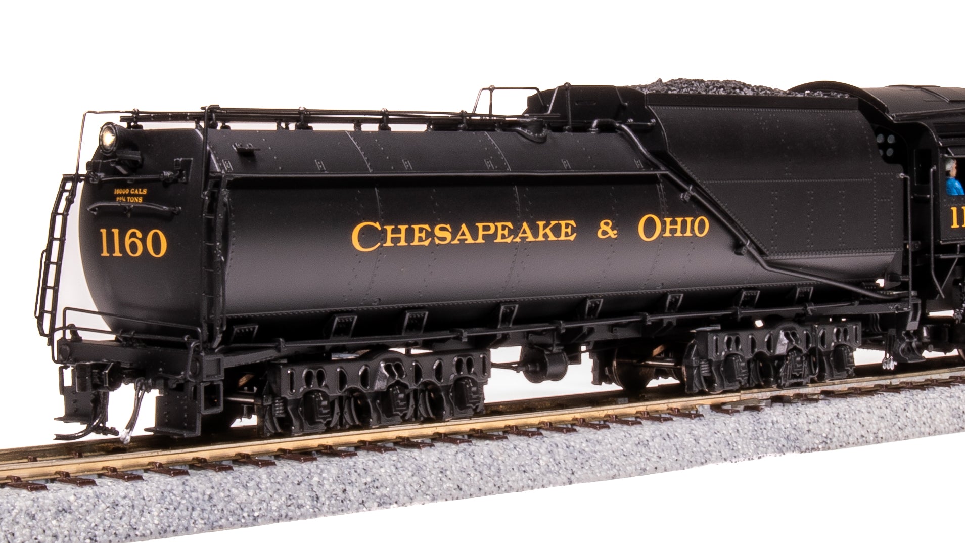 7591 Chesapeake & Ohio K-2 Mikado, #1168, 16-VC Tender, Paragon4 Sound/DC/DCC, Smoke, HO