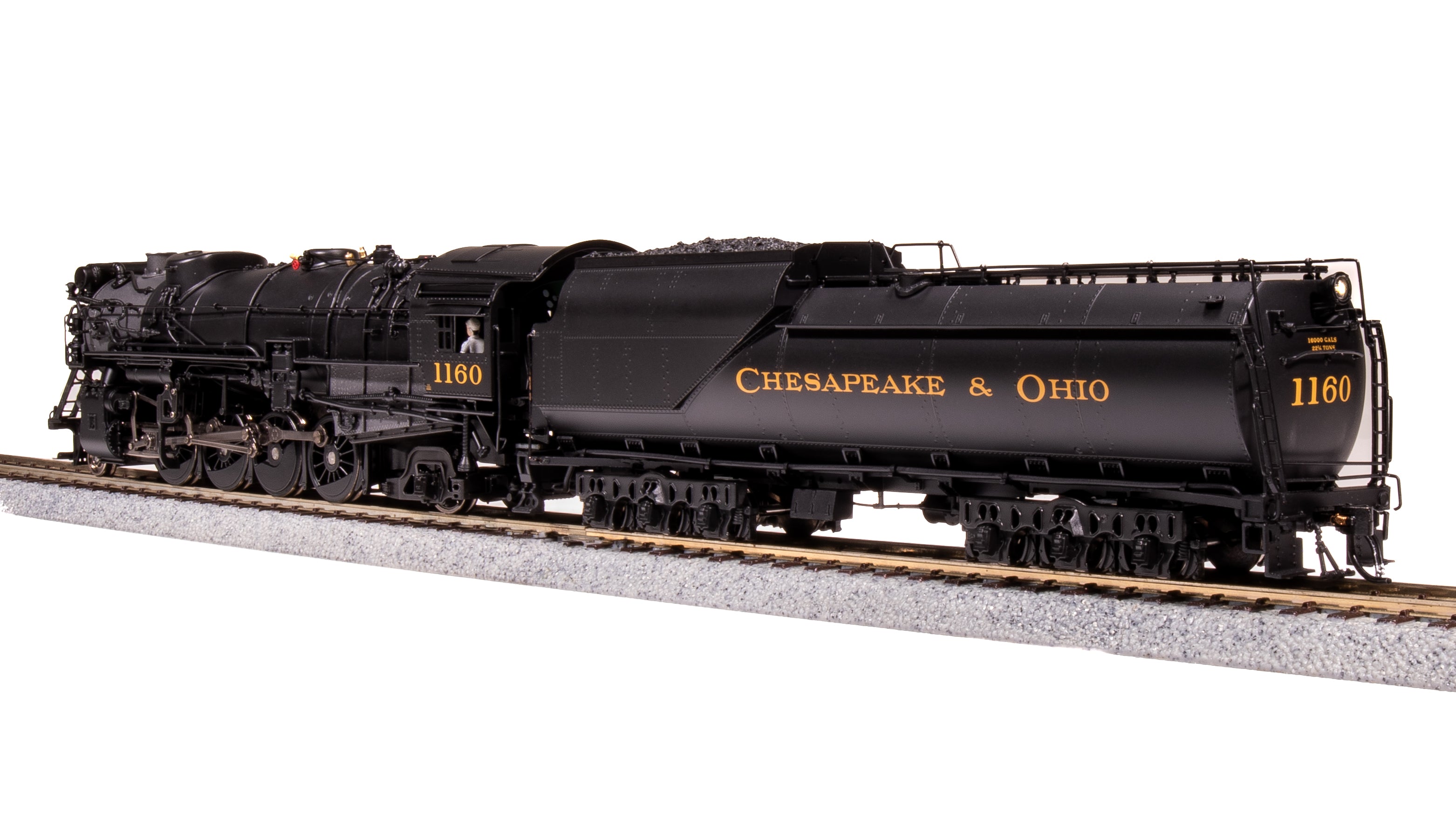 7591 Chesapeake & Ohio K-2 Mikado, #1168, 16-VC Tender, Paragon4 Sound/DC/DCC, Smoke, HO