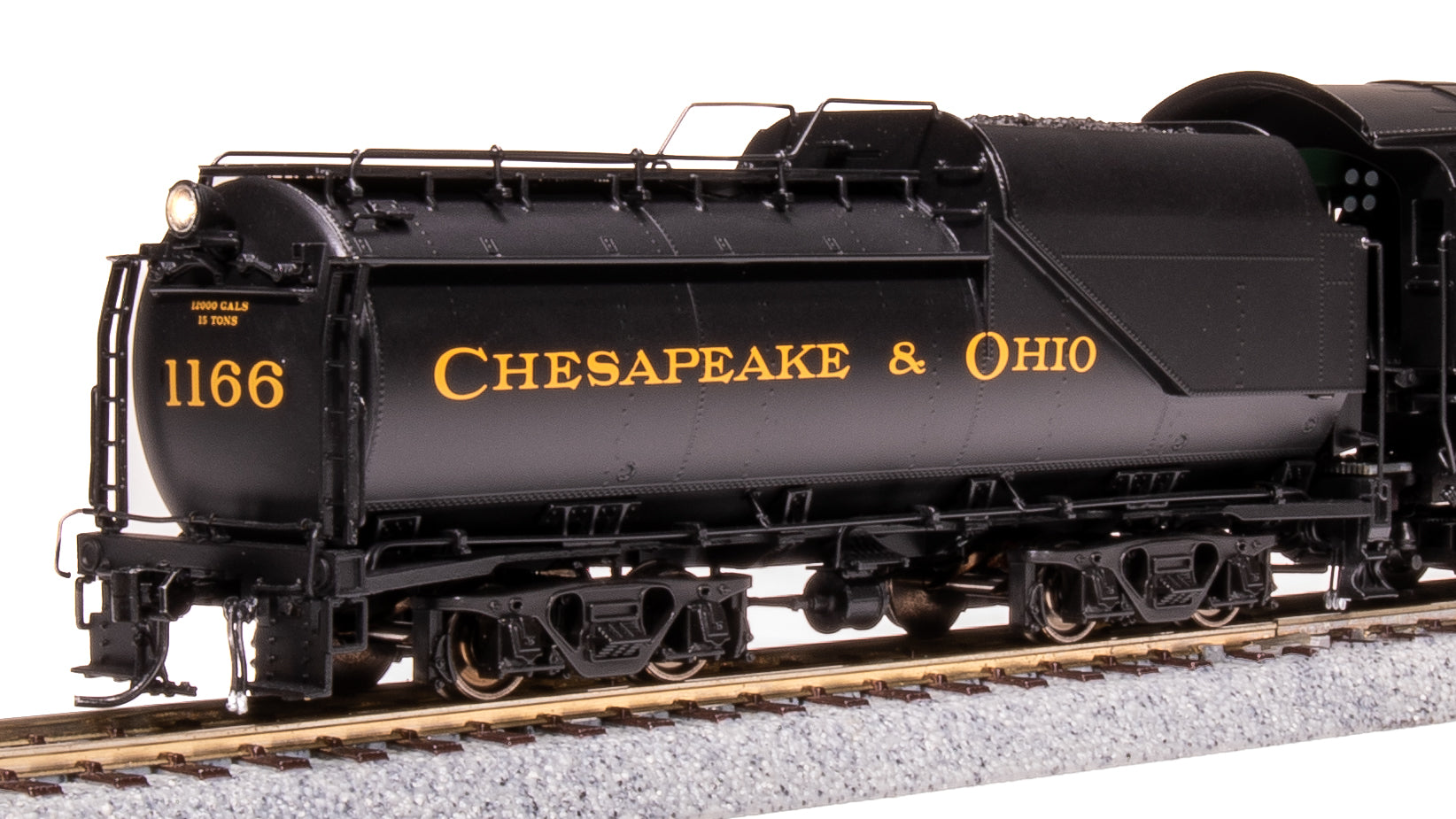 7595 Chesapeake & Ohio K-2 Mikado, Unlettered, 16-VC Tender, Paragon4 Sound/DC/DCC, Smoke, HO