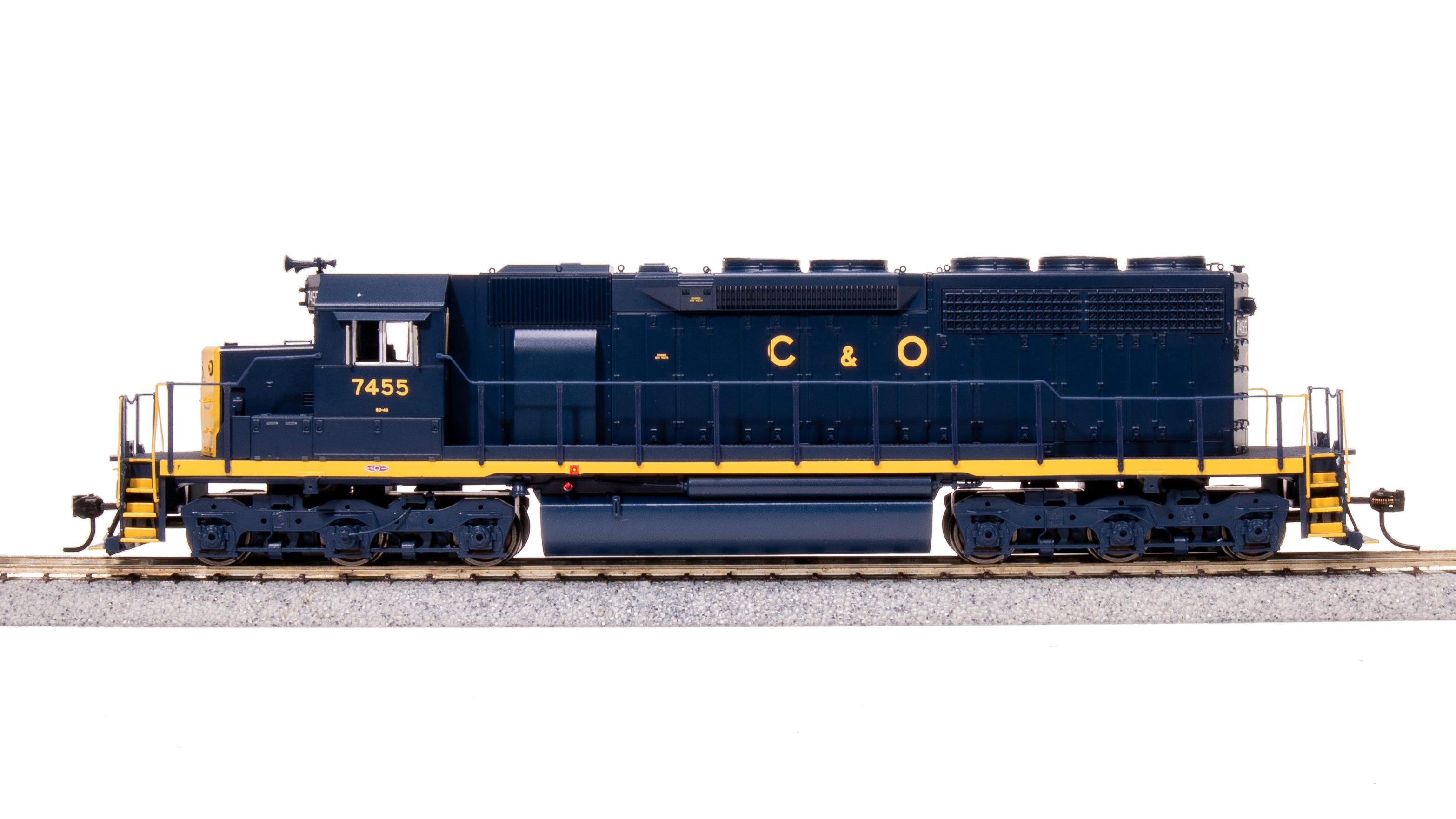 さと75 様 thoroughbred navy 7632 EMD SD40, C&O 7455, Blue w/ Yellow, Paragon4 Sound/DC/DCC, HO