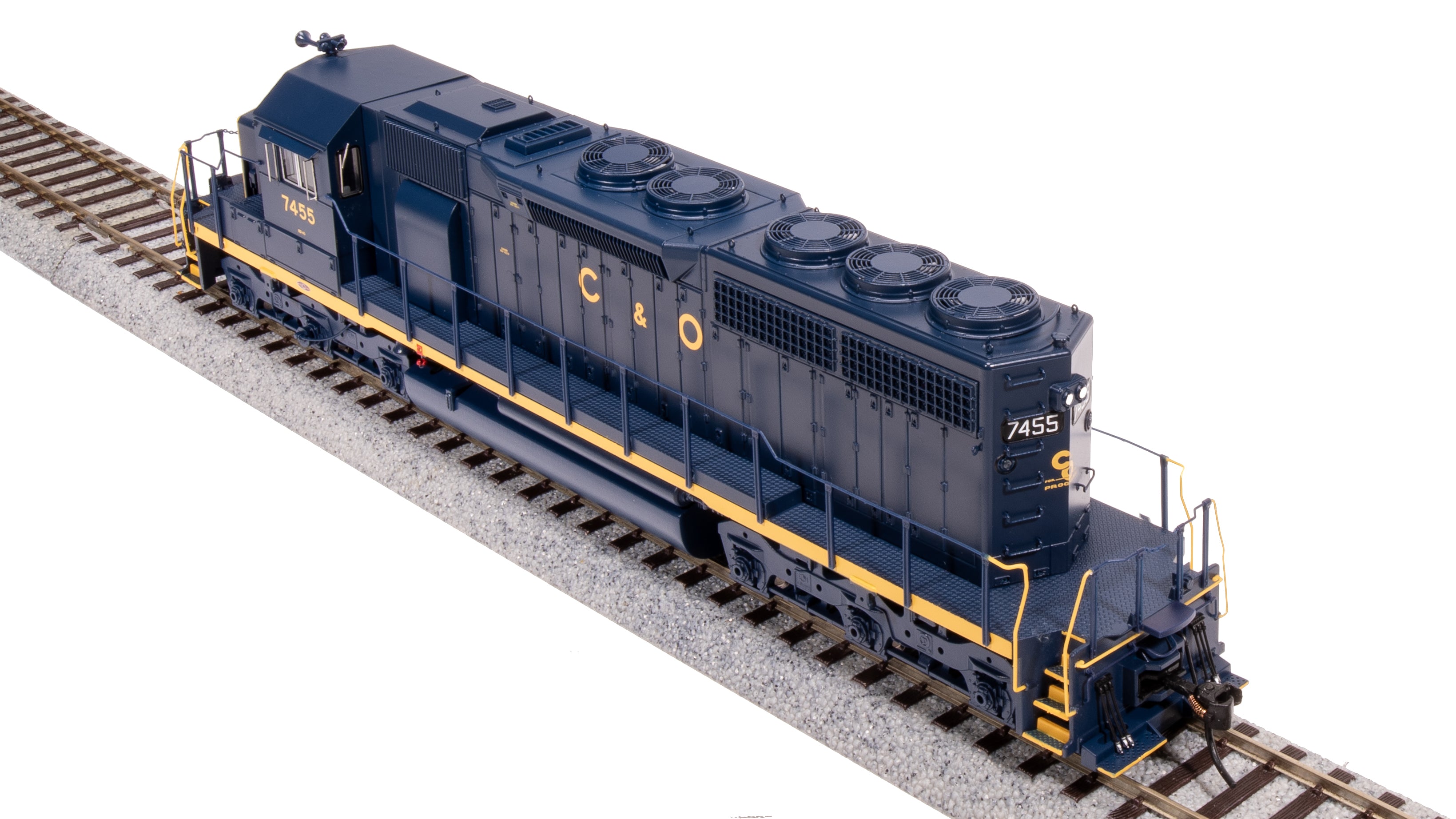7632 EMD SD40, C&O 7455, Blue w/ Yellow, Paragon4 Sound/DC/DCC, HO