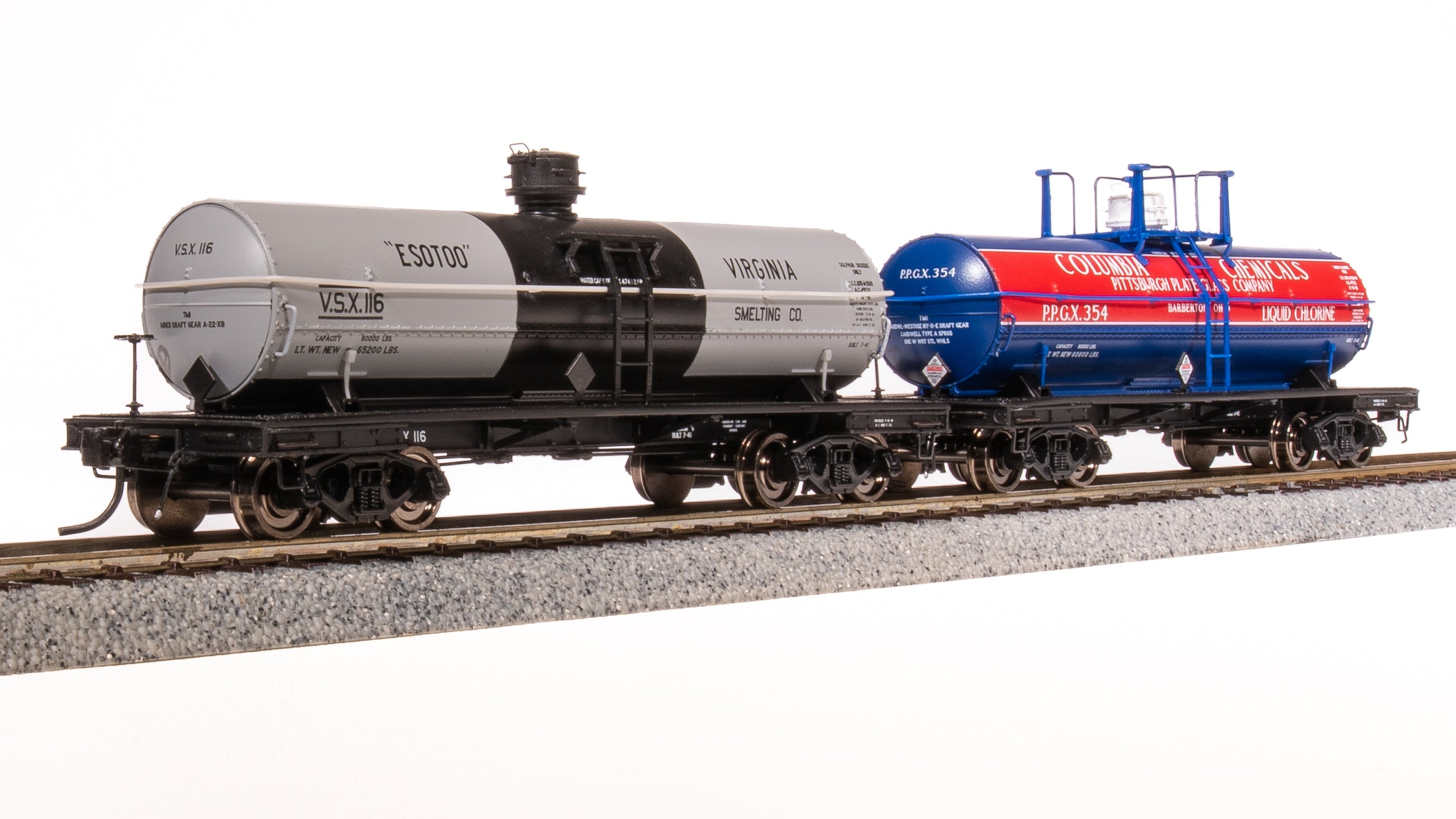7661 6000 Gallon Tank, 1940's Variety 2-pack B, HO (Pittsburgh Plate G