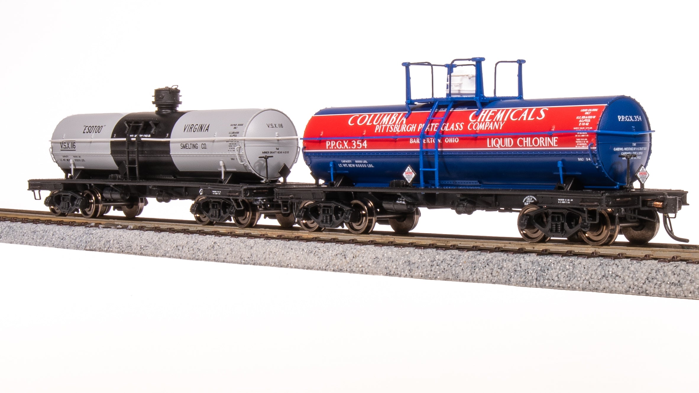 7661 6000 Gallon Tank, 1940's Variety 2-pack B, HO (Pittsburgh Plate G