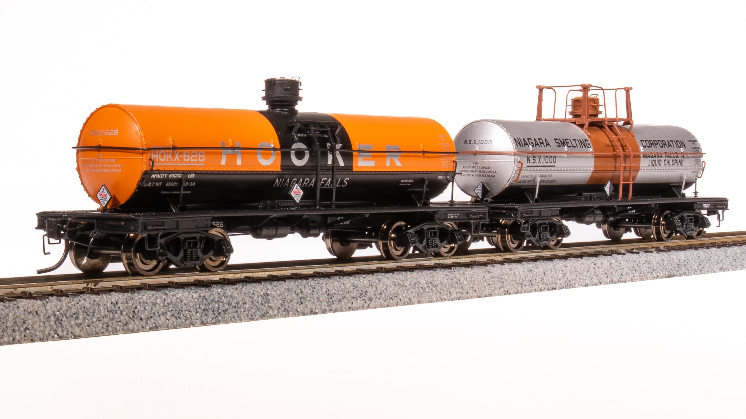 7662 6000 Gallon Tank, 1940's Variety 2-pack C, HO (Hooker, Niagara Sm