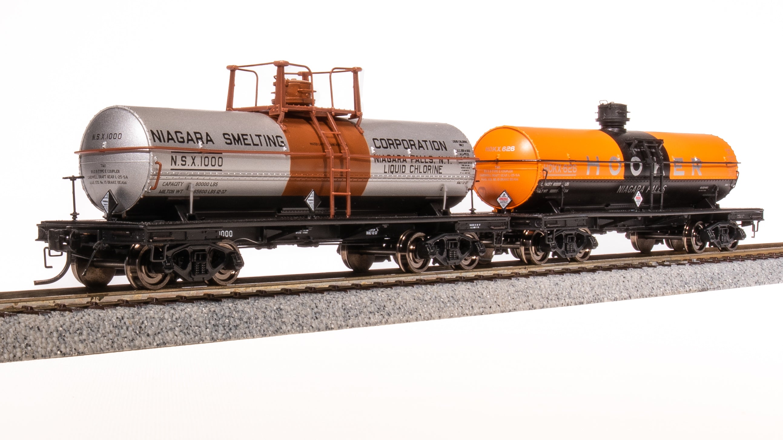 7662 6000 Gallon Tank, 1940's Variety 2-pack C, HO (Hooker, Niagara Sm