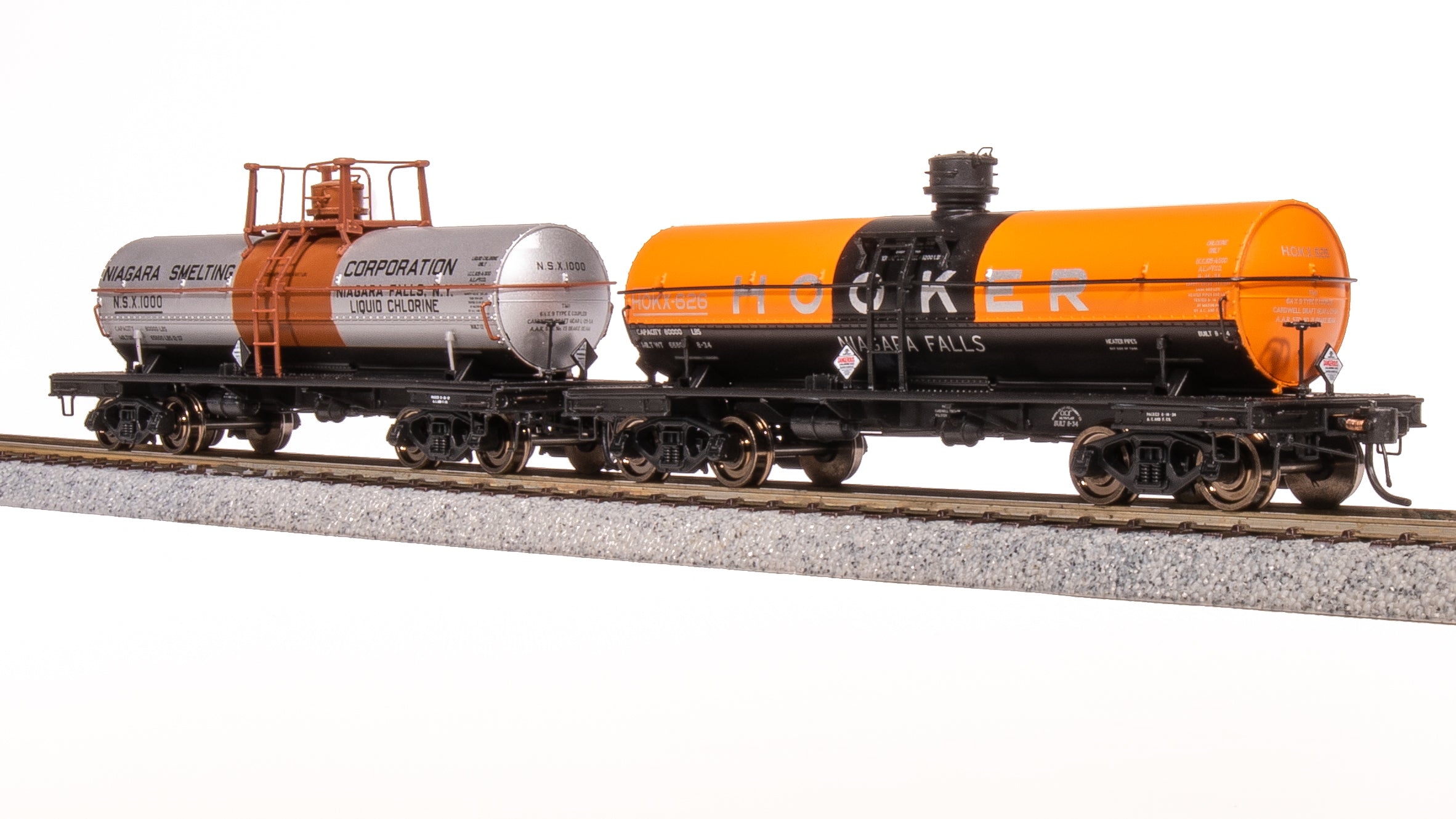 7662 6000 Gallon Tank, 1940's Variety 2-pack C, HO (Hooker, Niagara Sm