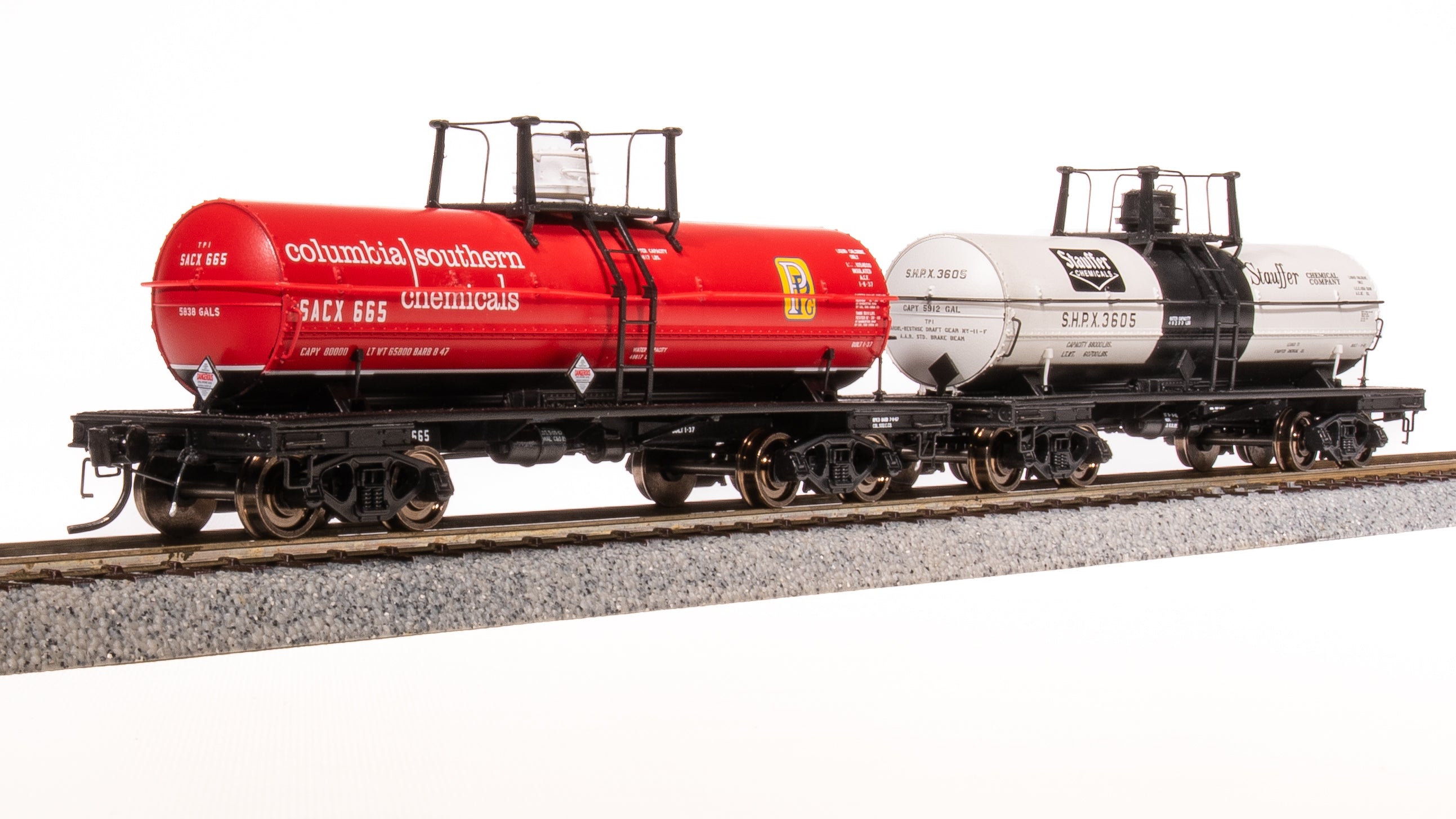 7670 6000 Gallon Tank, 1960's Variety 2-pack B, HO (Columbia Southern,