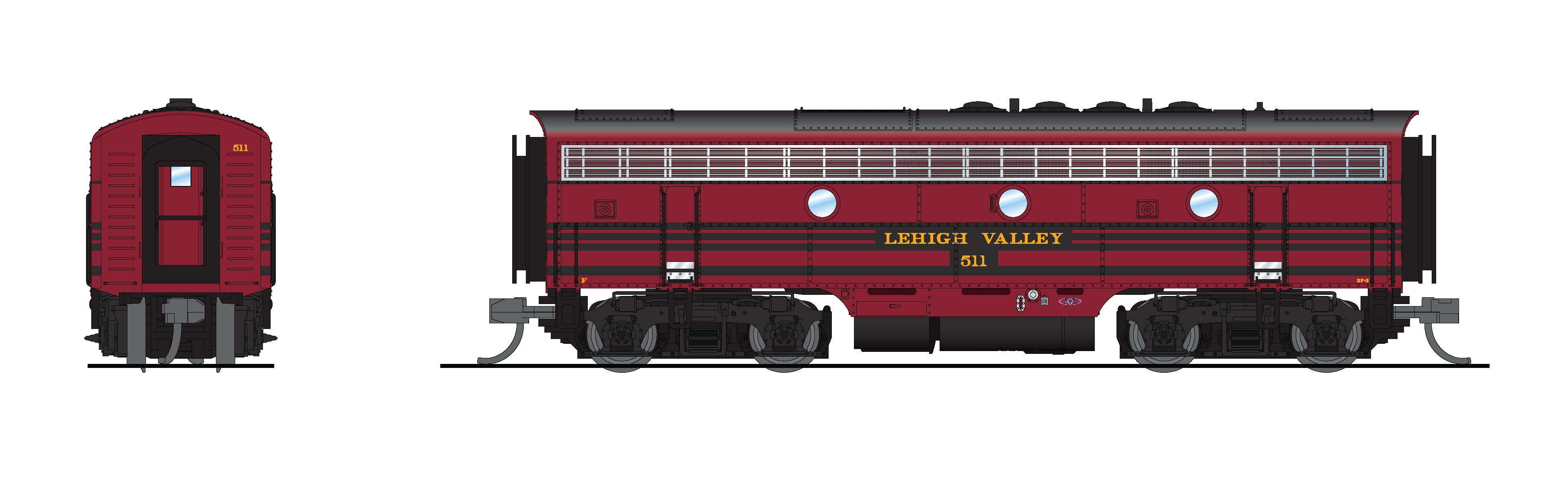 9059 EMD F3B, LV 513, Cornell Red w/ Black Stripes, No-Sound / DCC-Ready, N