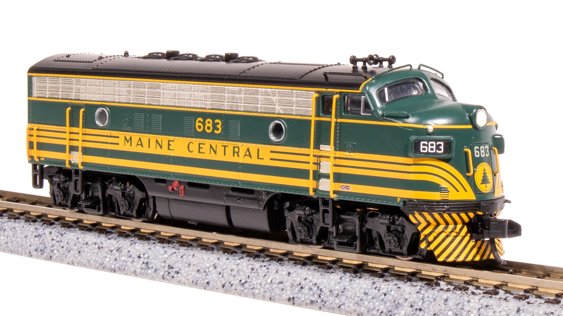7734 EMD F3A, MEC 686, Green & Gold, Paragon4 Sound/DC/DCC, N