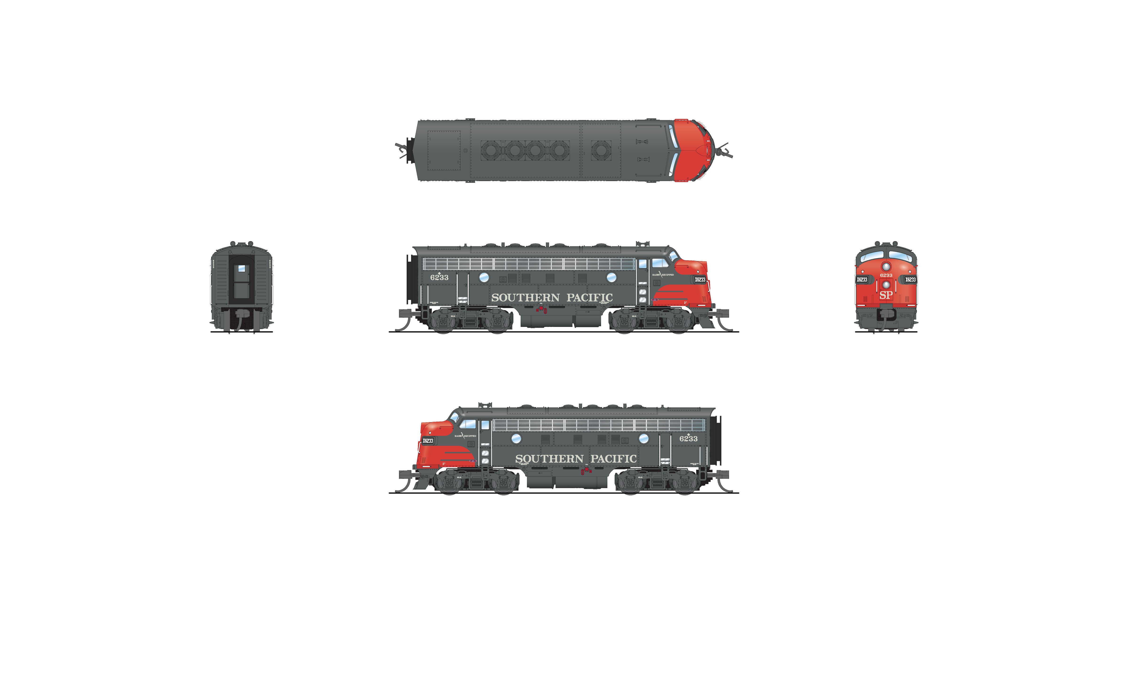 9092 EMD F7A, SP 6295, Bloody Nose, No-Sound / DCC-Ready, N