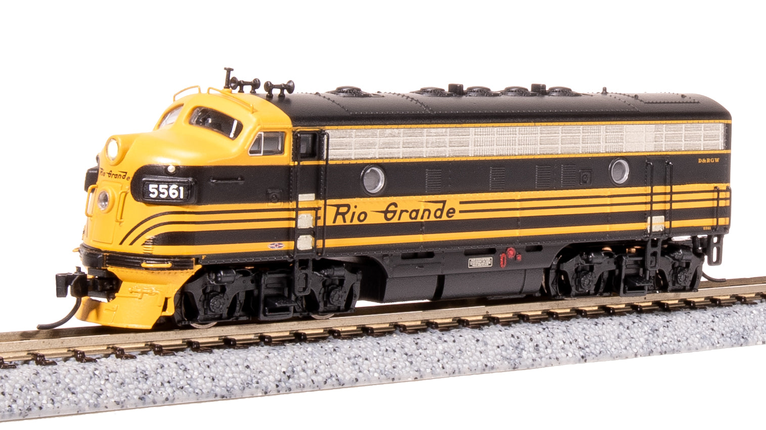 7770 EMD F7A, DRGW 5564, Black 3-stripe, Paragon4 Sound/DC/DCC, N Default Title