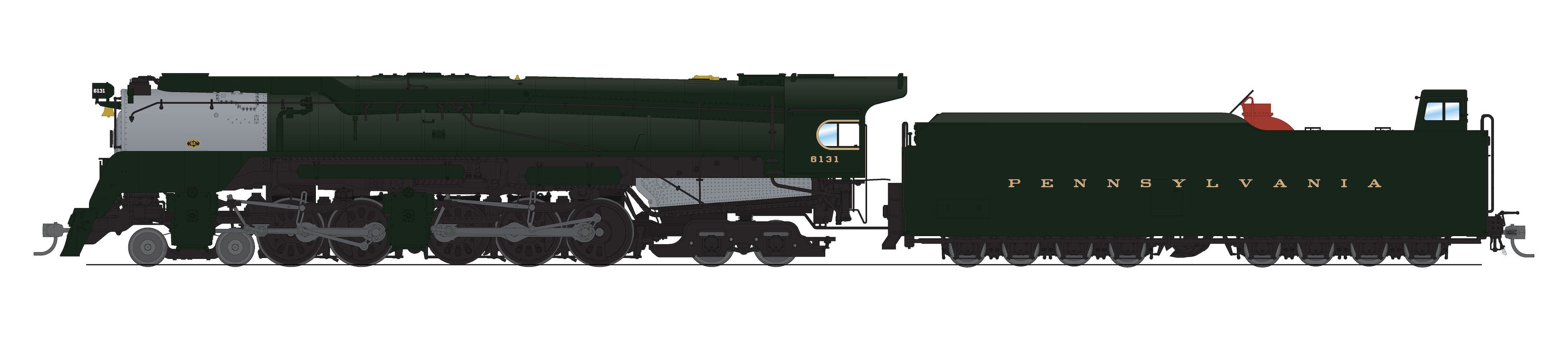 7800 PRR Q2 Duplex, 4-4-6-4, #6131, Prototype Version, 18,000 gallon tender, Paragon4 Sound/DC/DCC, Smoke, HO