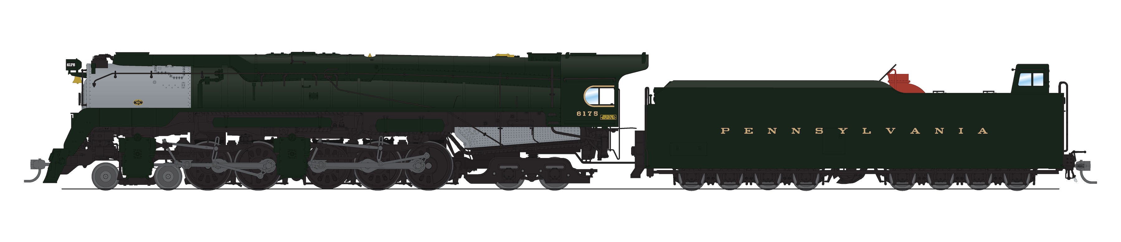 ***Blemished (see photos, sold as-is) REFURBISHED BR7801 PRR Q2 Duplex, 4-4-6-4, #6175, Production Version, 18,000 gallon tender, Paragon4 Sound/DC/DCC, Smoke, HO