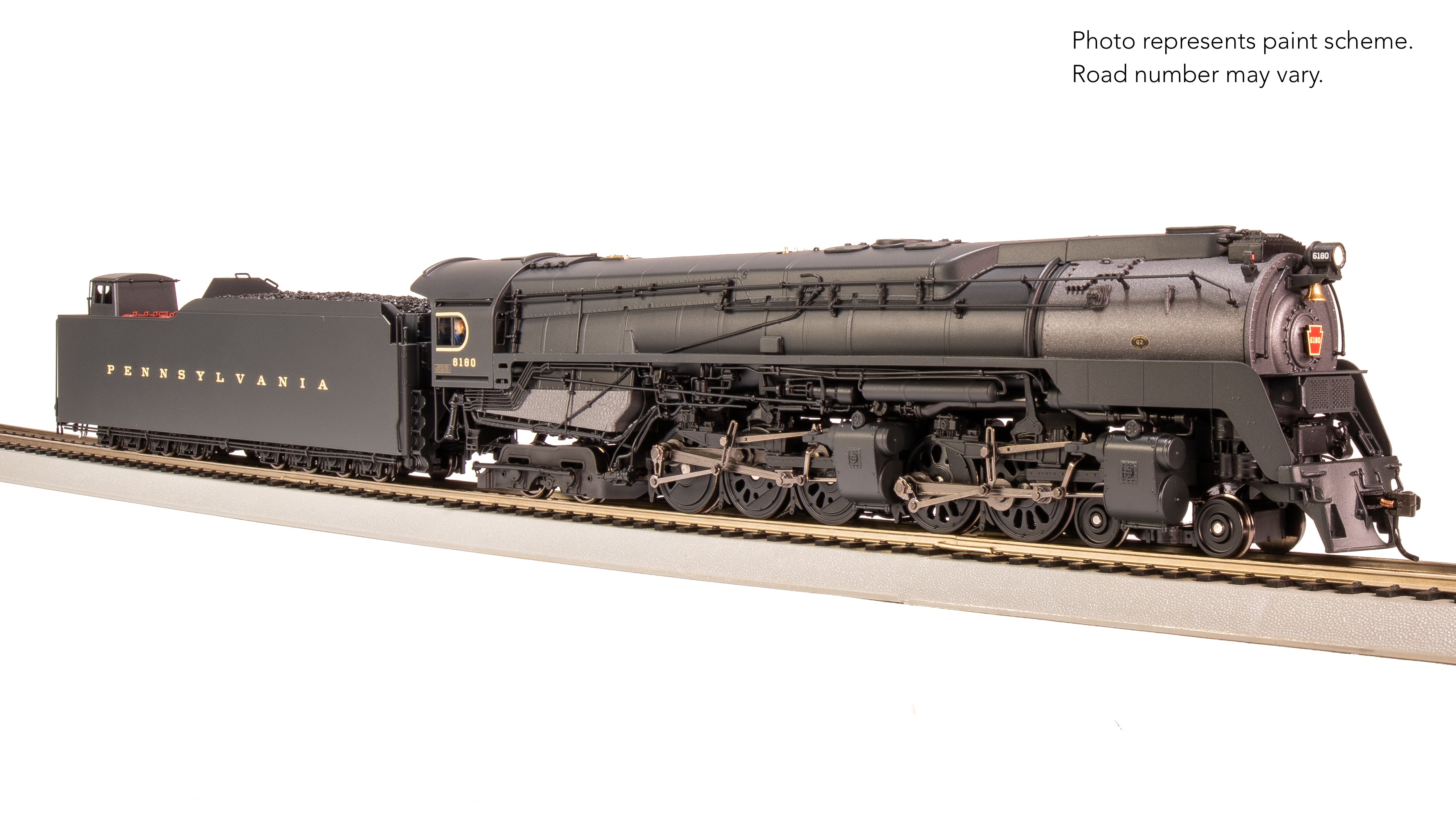 7802 PRR Q2 Duplex, 4-4-6-4, #6180, Production Version, 18,000 gallon tender, Paragon4 Sound/DC/DCC, Smoke, HO