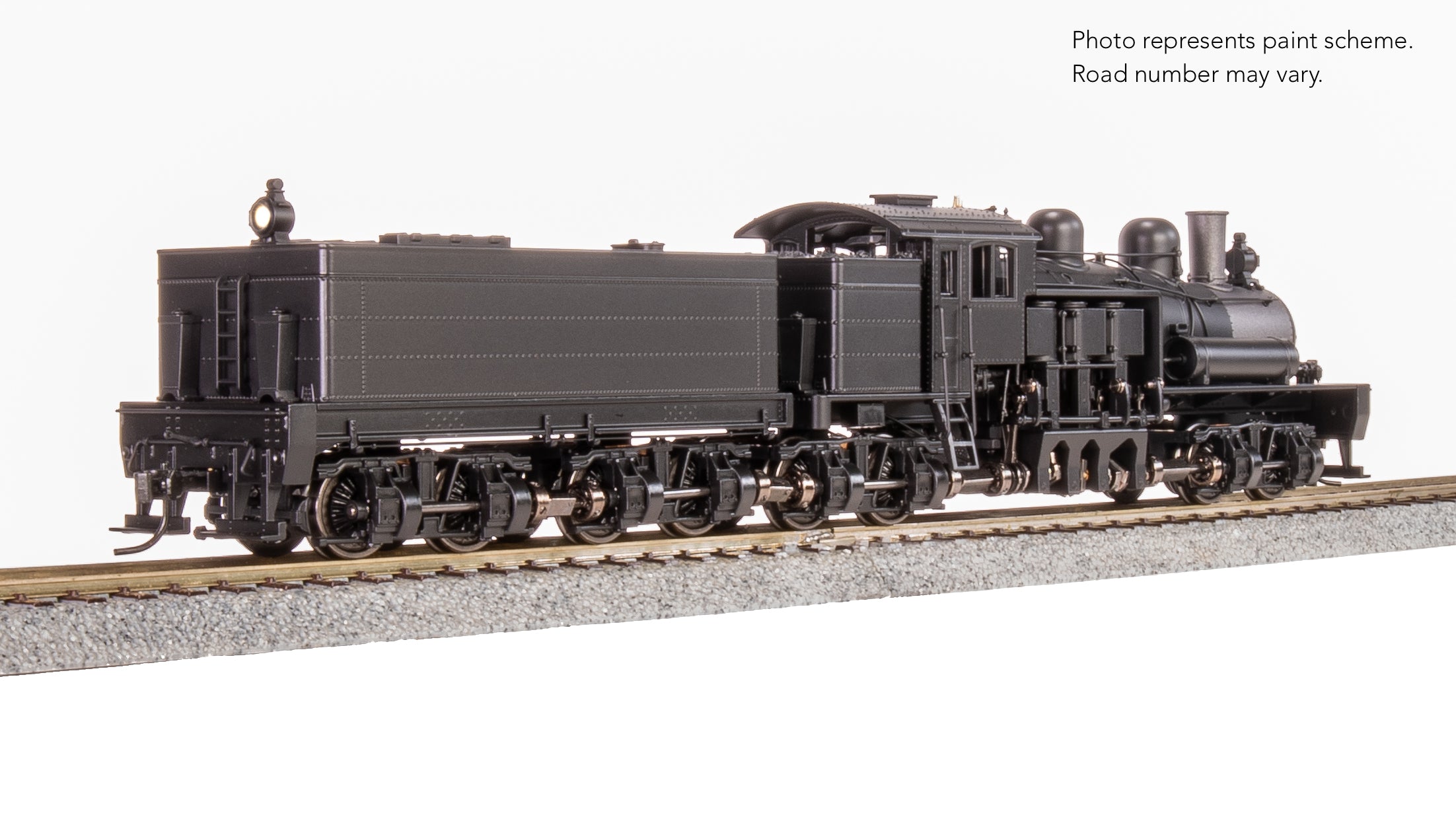 7820 Class D 4-truck Shay, Unlettered, Painted Black, Paragon4 Sound/DC/DCC, Smoke, HO