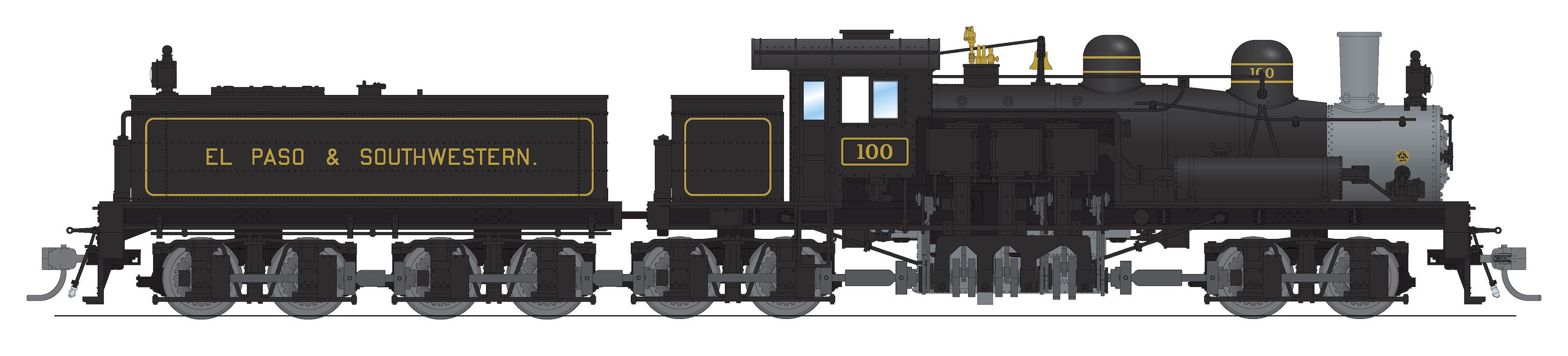 7826 Class D 4-truck Shay, EPSW #100, Paragon4 Sound/DC/DCC, Smoke, HO (Hobbytyme Exclusive)