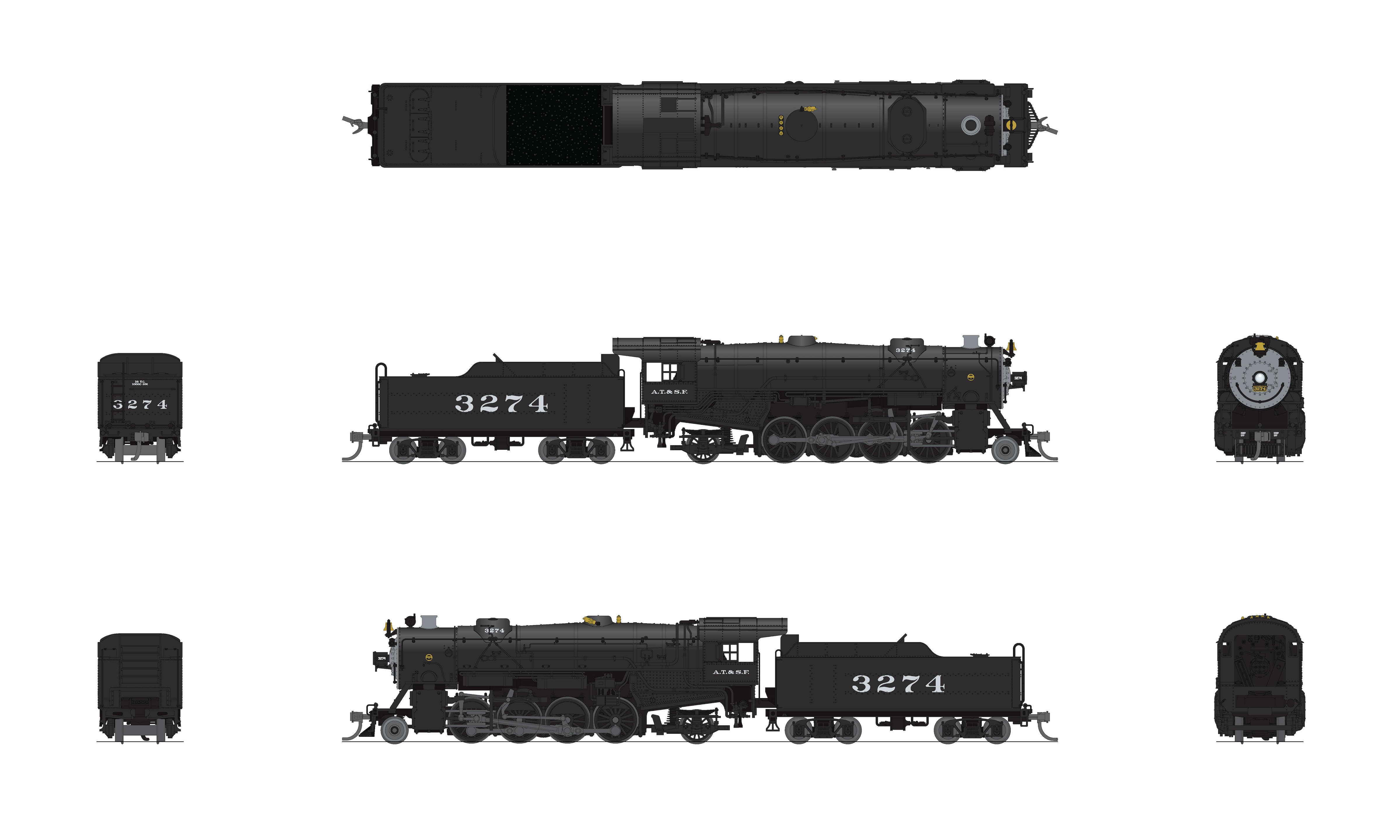 7831 USRA Heavy Mikado, ATSF 3284, Paragon4 Sound/DC/DCC, N (NP)