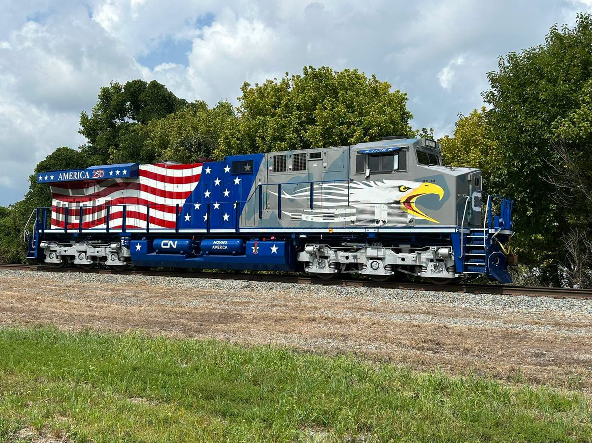 10823 GE ES44AC, CN #1776, "Screaming Eagle" America250 Series, No-Sound / DCC-Ready, HO